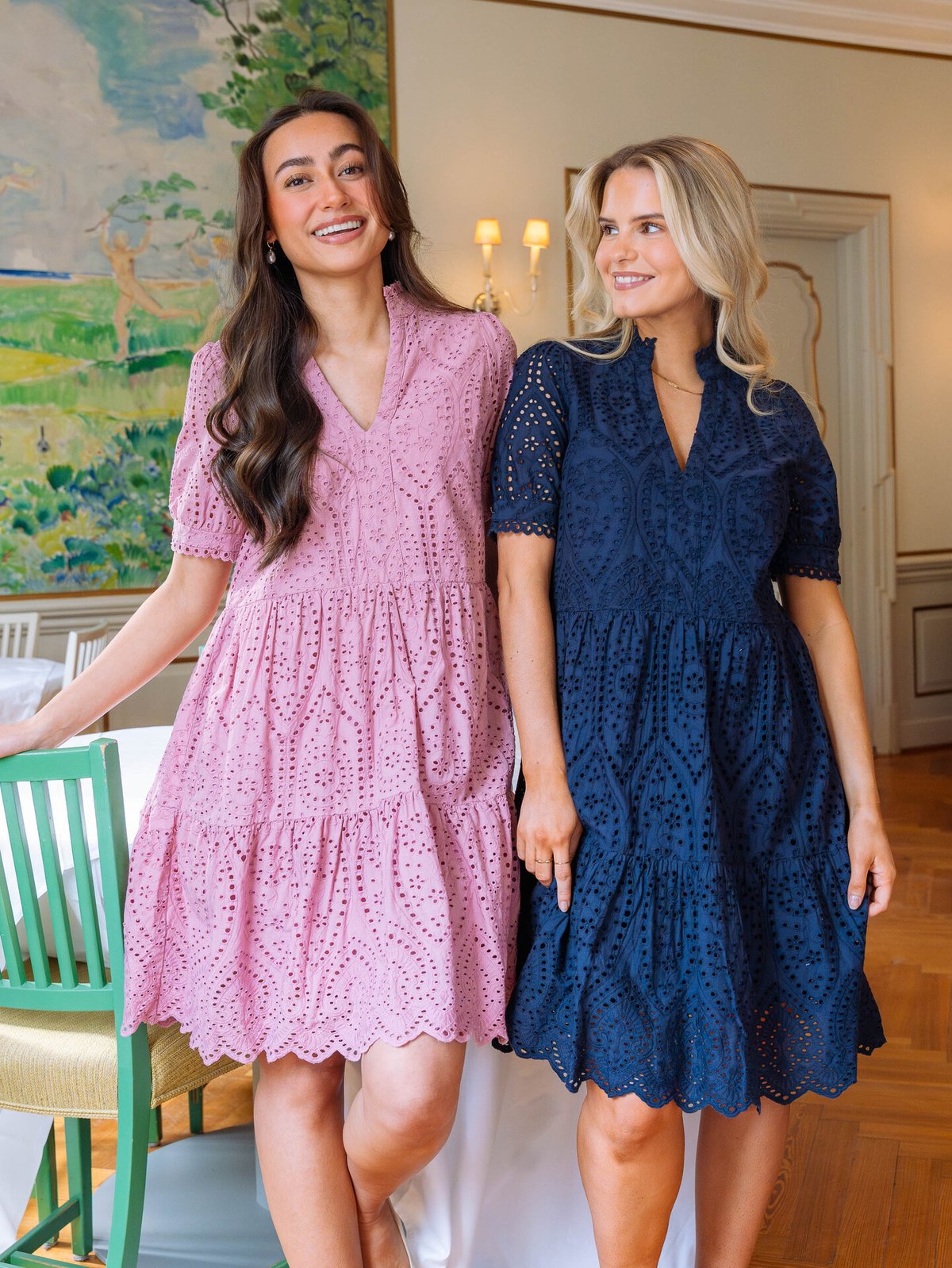 Y.A.S Holi Short Sleeve Dress Navy Blazer