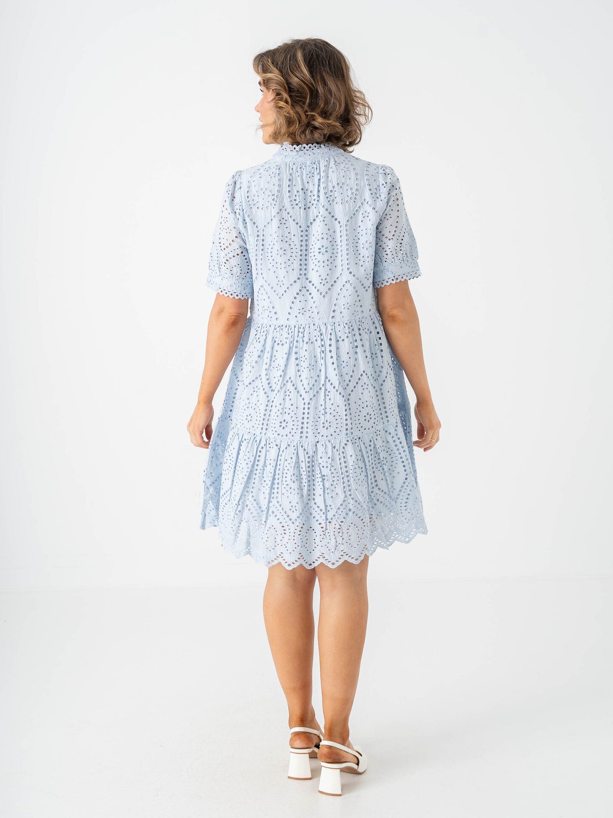 Y.A.S Holi Short Sleeve Dress Skyway