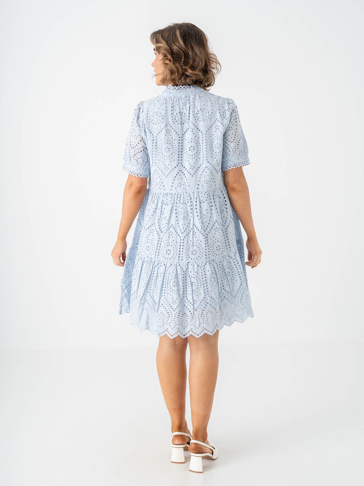 Y.A.S Holi Short Sleeve Dress Skyway