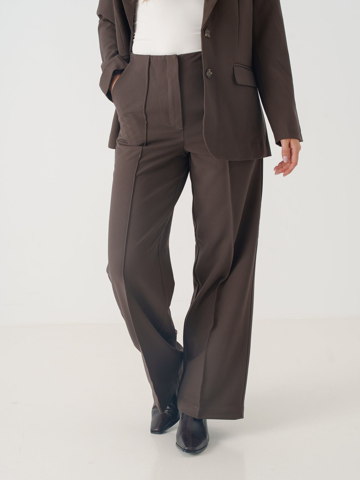 Y.A.S Reemaj High Waist Pant Chocolate Brown