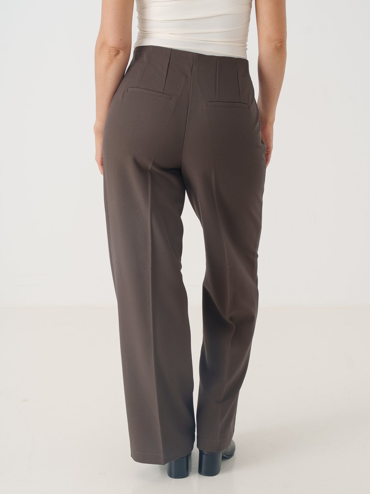 Y.A.S Reemaj High Waist Pant Chocolate Brown