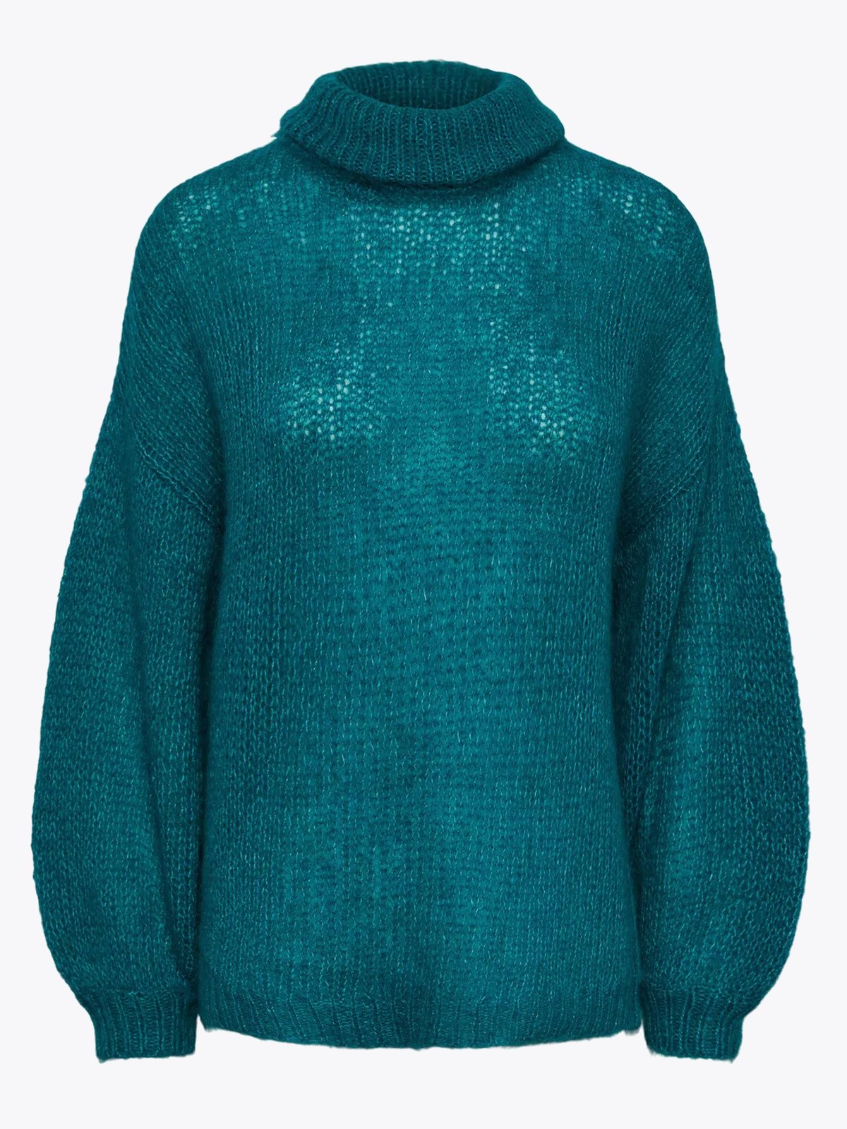 Y.A.S Lambi Long Sleeve Knit Rollneck Deep Lake