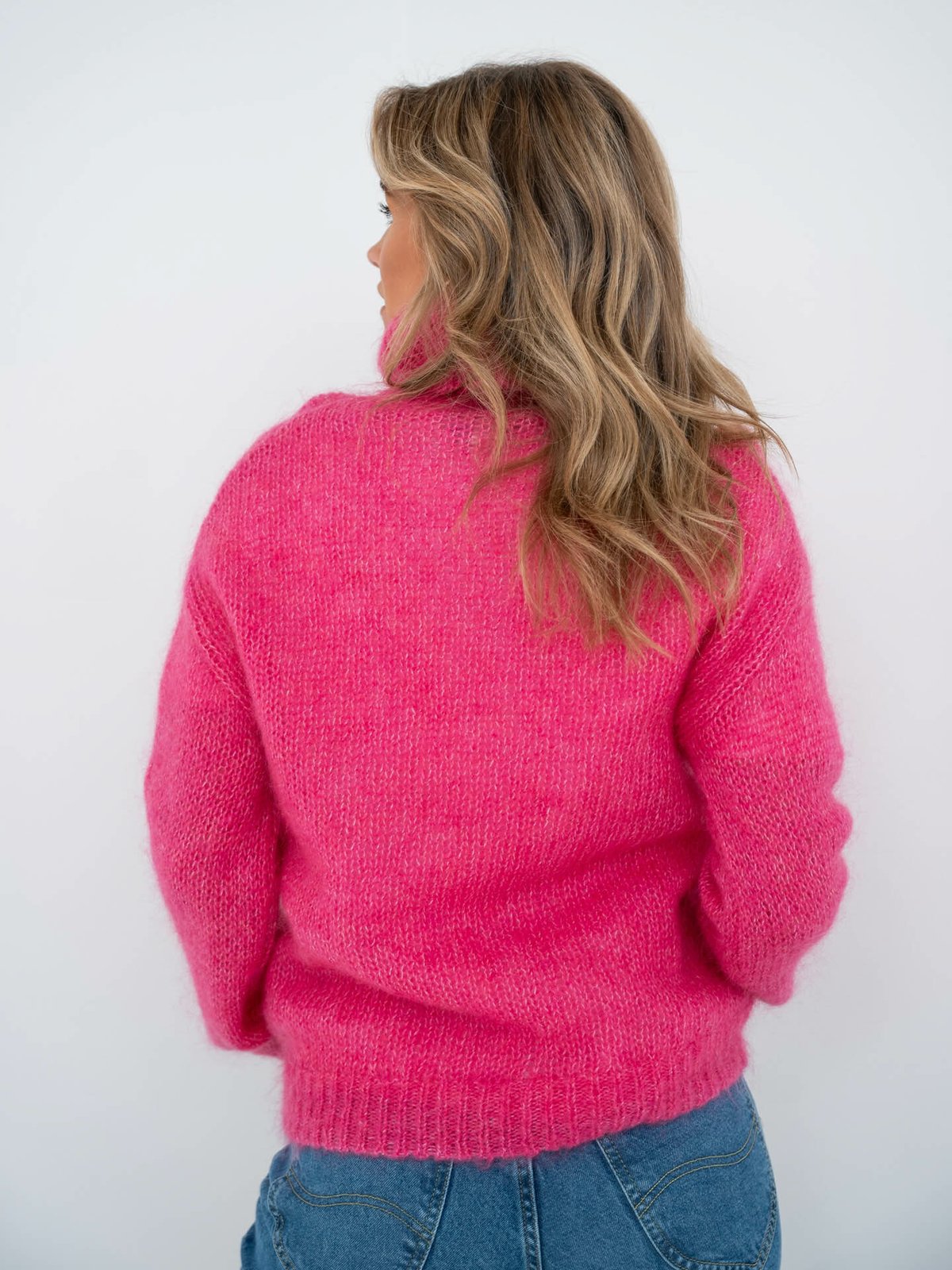 Y.A.S Lambi Long Sleeve Knit Rollneck Fuchsia Purple