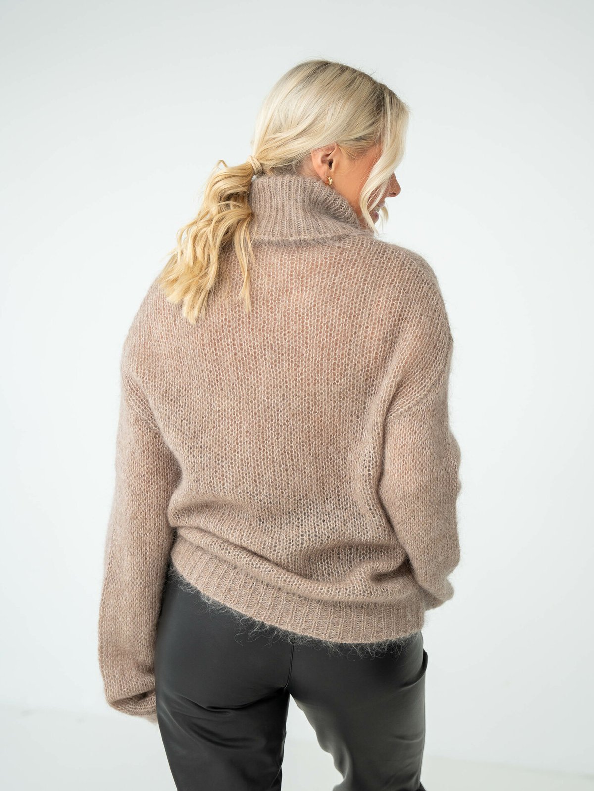 Y.A.S Lambi Long Sleeve Knit Rollneck Fungi