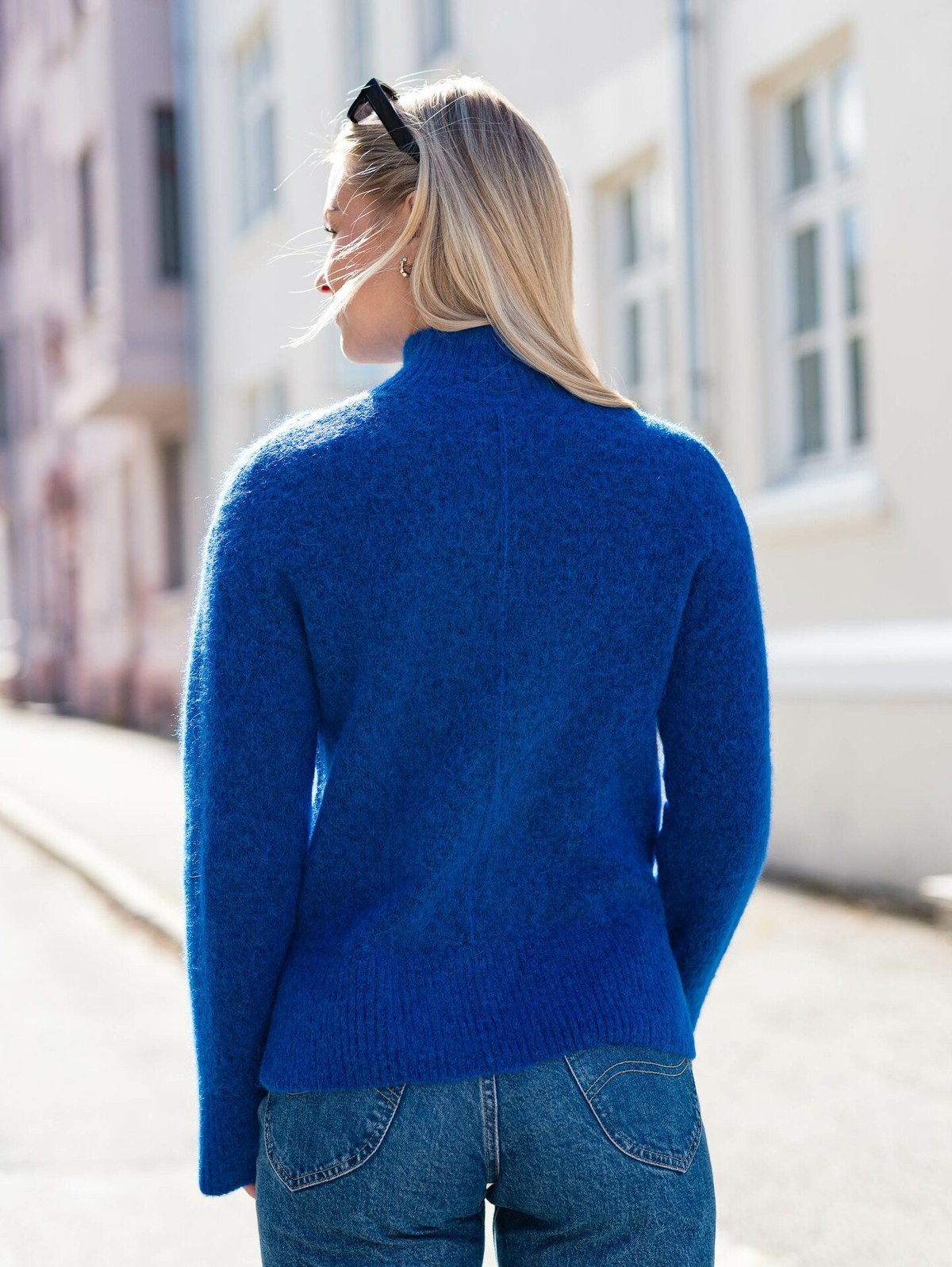 Y.A.S Nelloseam Long Sleeve Knit Pullover Surf The Web Melange