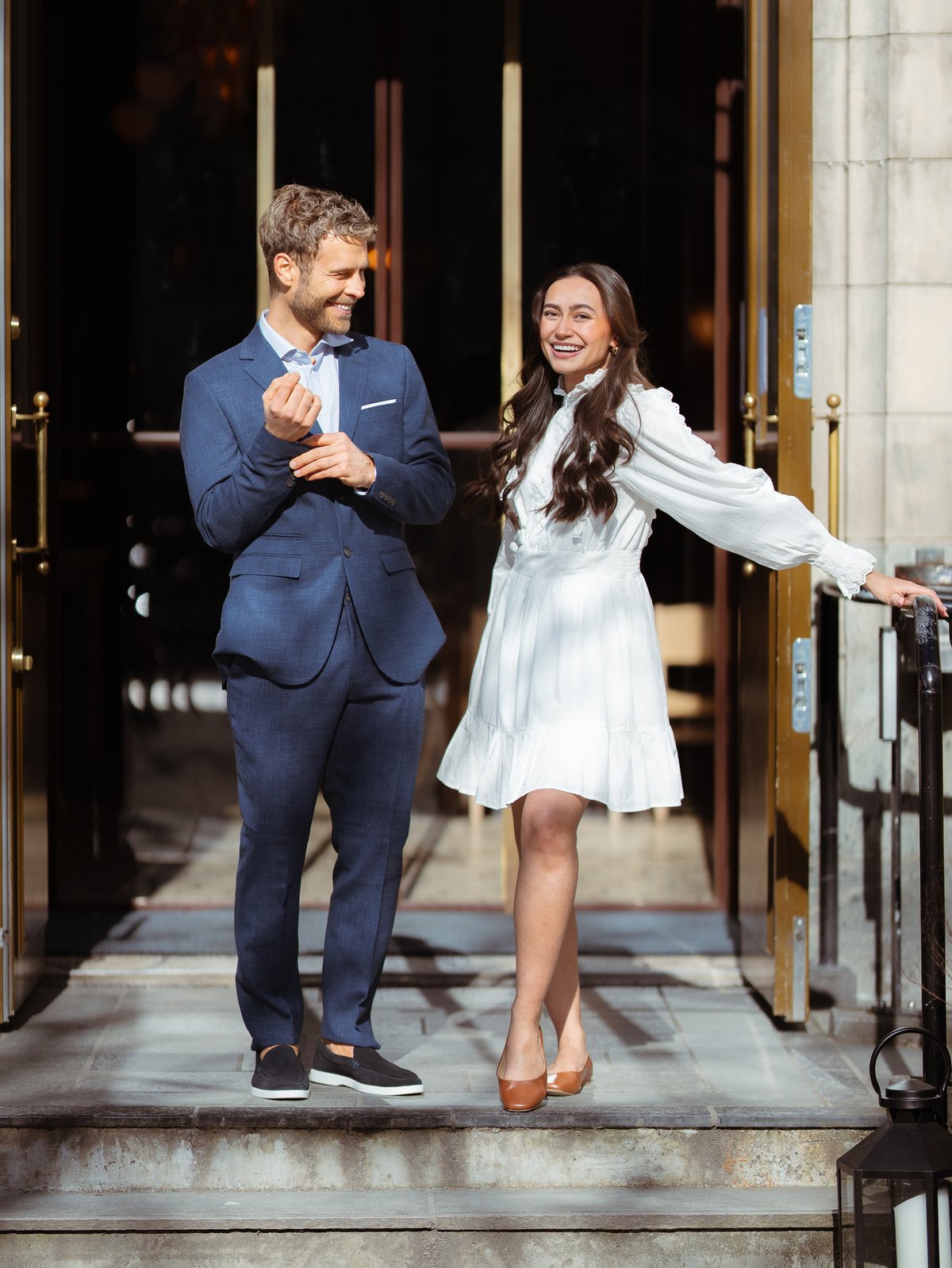 Y.A.S Siv Long Sleeve Dress Bright White