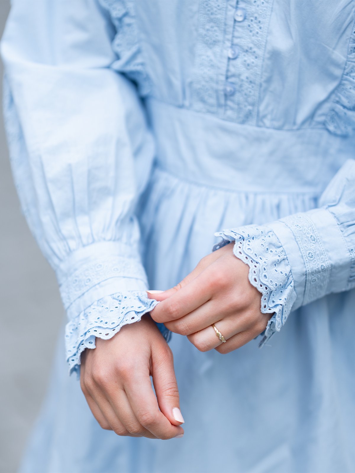 Y.A.S Siv Long Sleeve Dress Blå