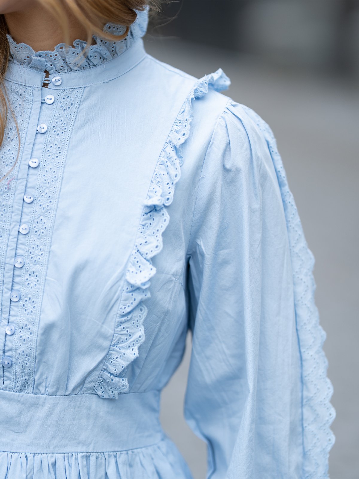 Y.A.S Siv Long Sleeve Dress Blå