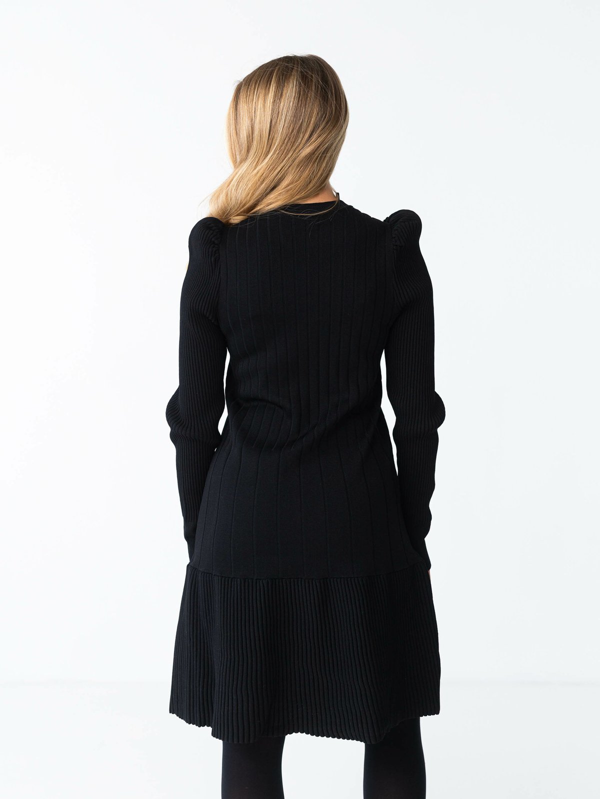 Y.A.S Elina Long Sleeve Knit Dress Black