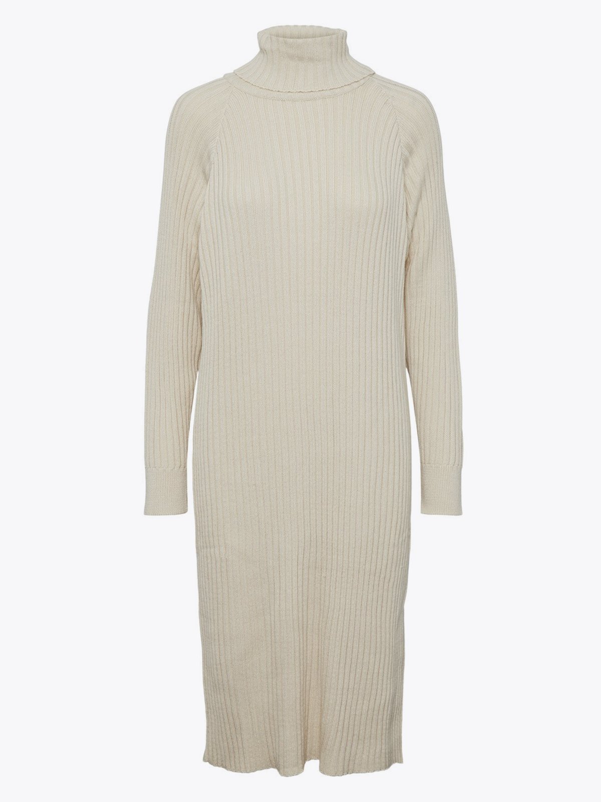 Y.A.S Mavi Knit Midi Rollneck Dress Eggnog