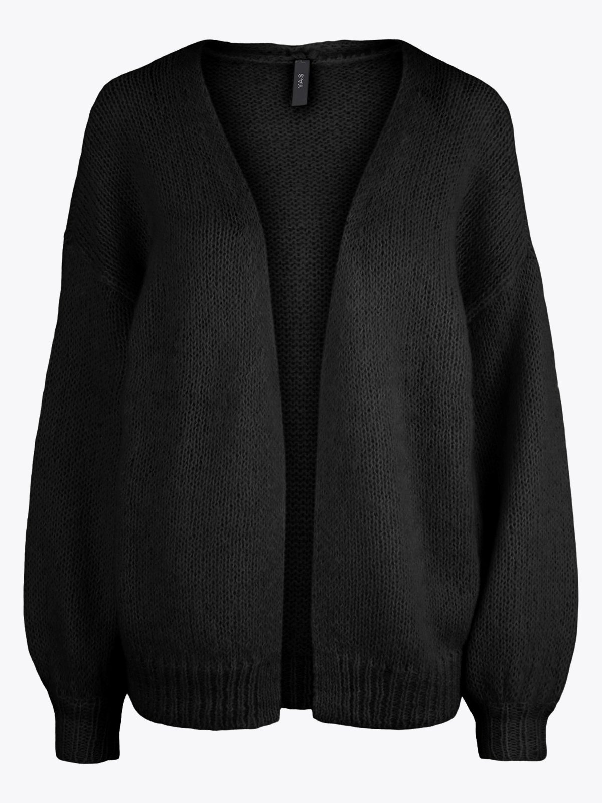 Y.A.S Livi Long Sleeve Knit Cardigan Black