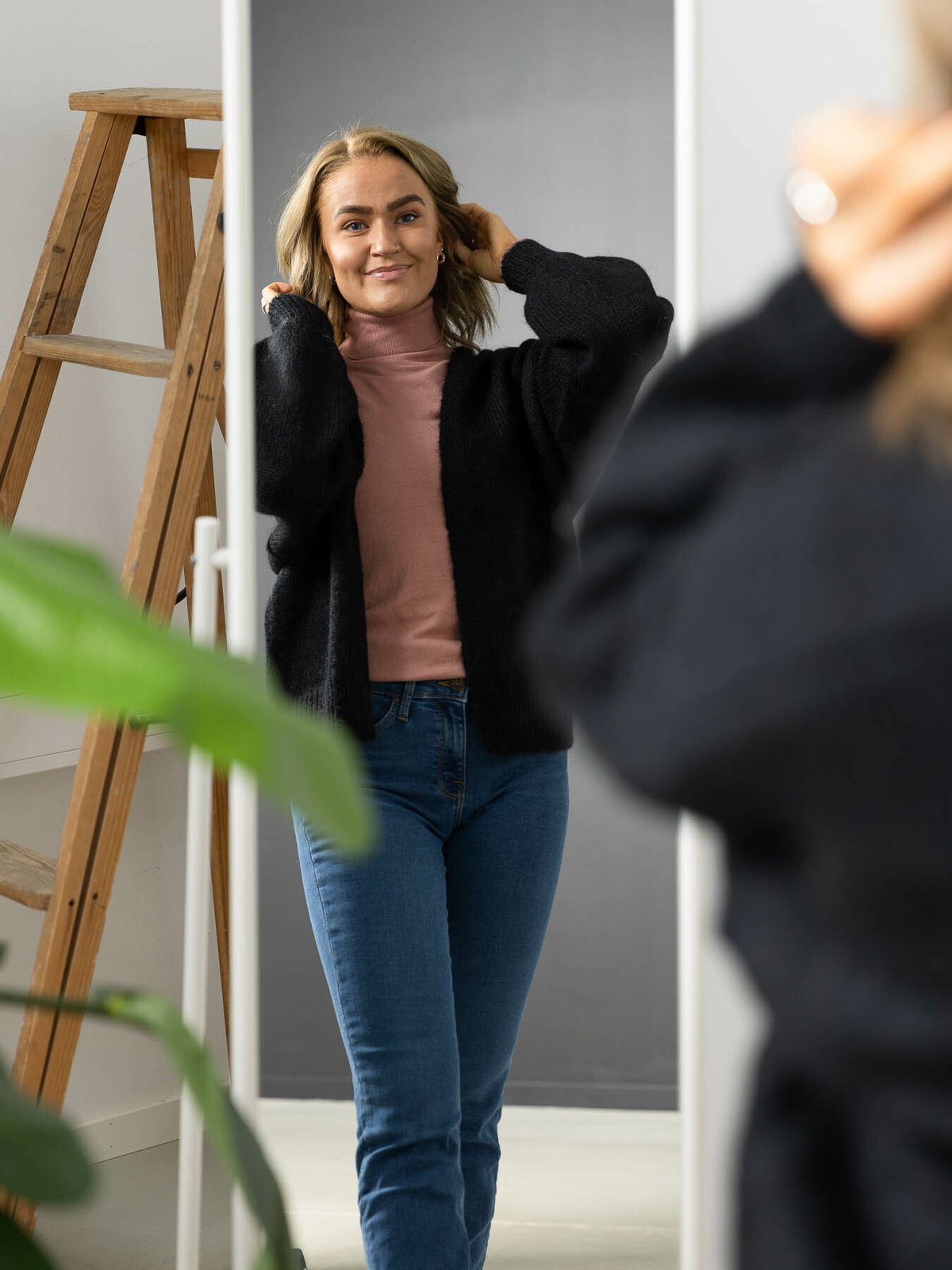 Y.A.S Livi Long Sleeve Knit Cardigan Black