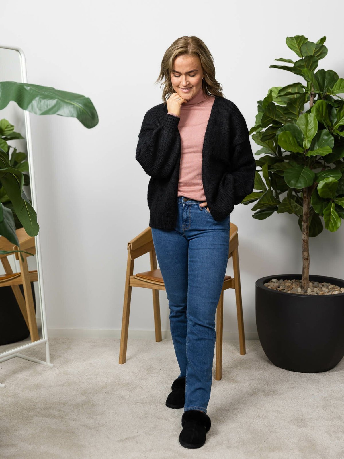 Y.A.S Livi Long Sleeve Knit Cardigan Black