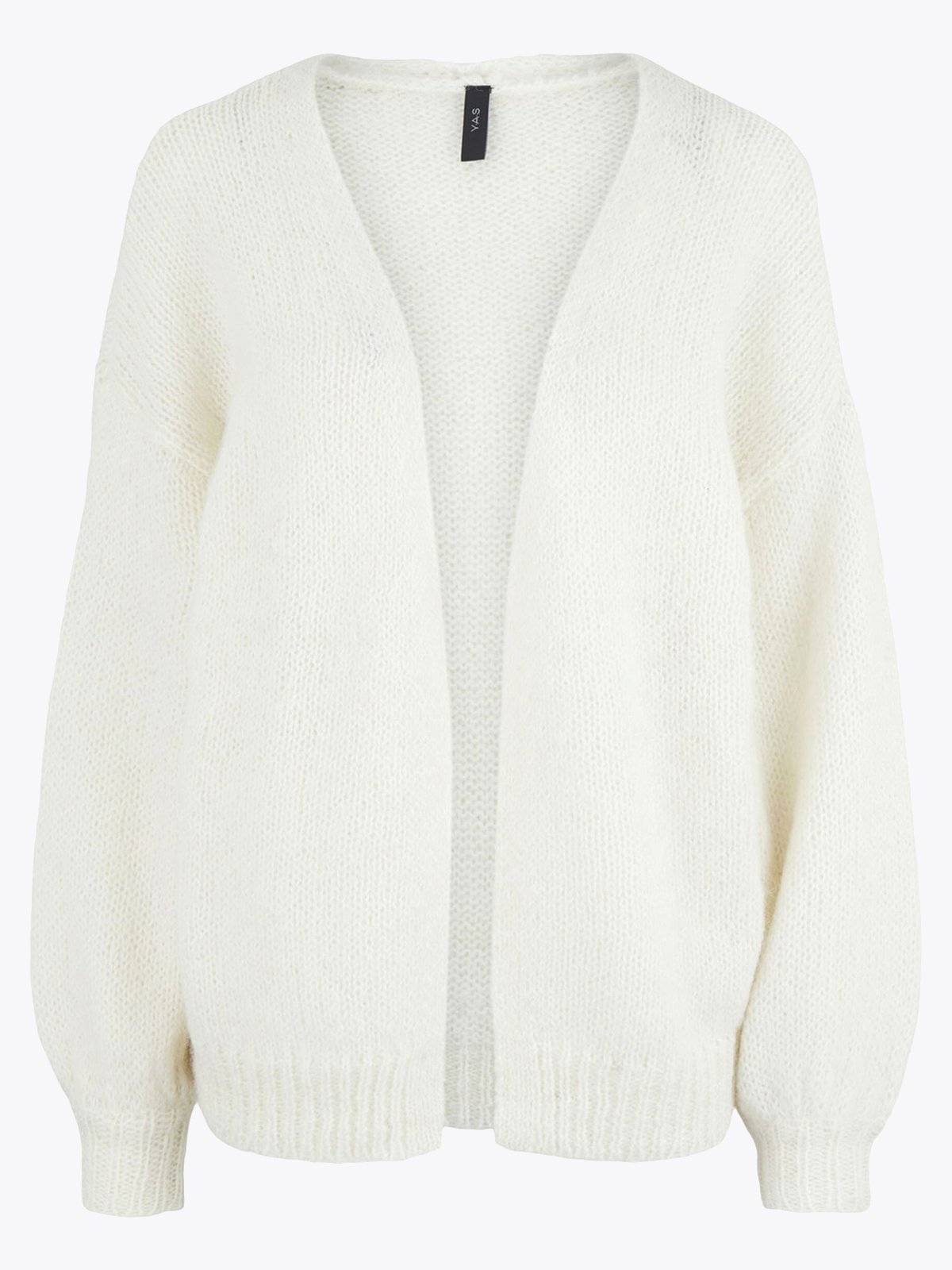 Y.A.S Livi Long Sleeve Knit Cardigan Star White