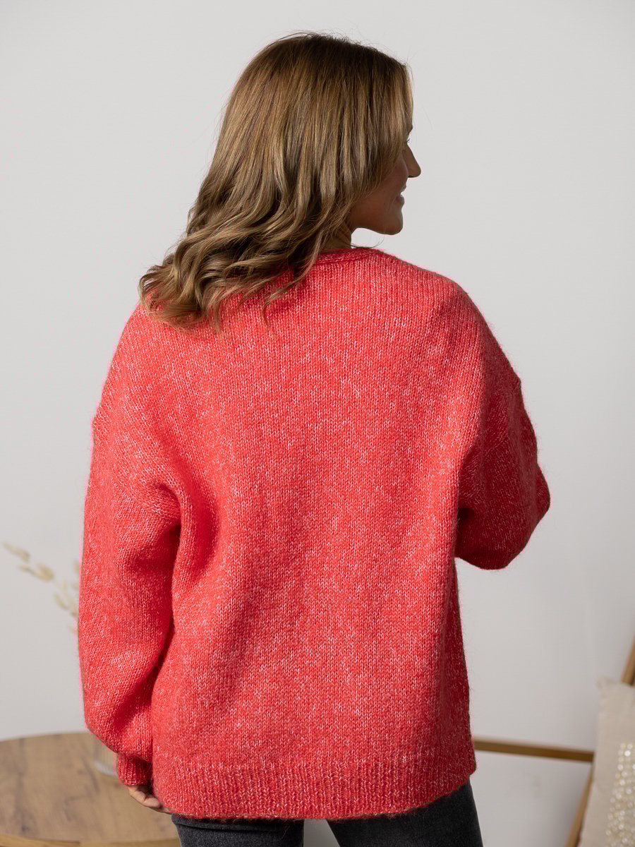 Y.A.S Livi Long Sleeve Knit Cardigan Bittersweet