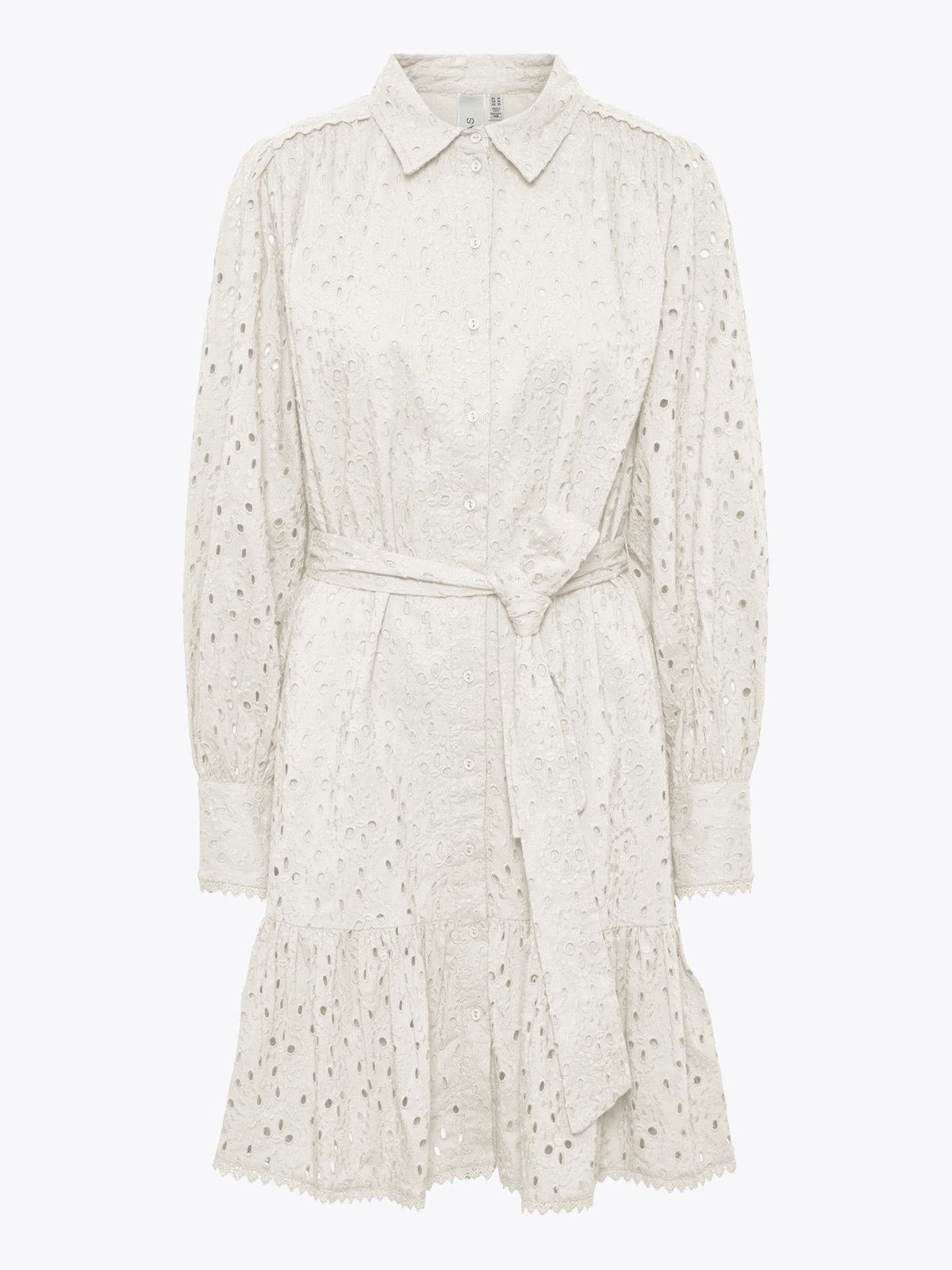 Y.A.S Hipsa Long Sleeve Shirt Dress Star White