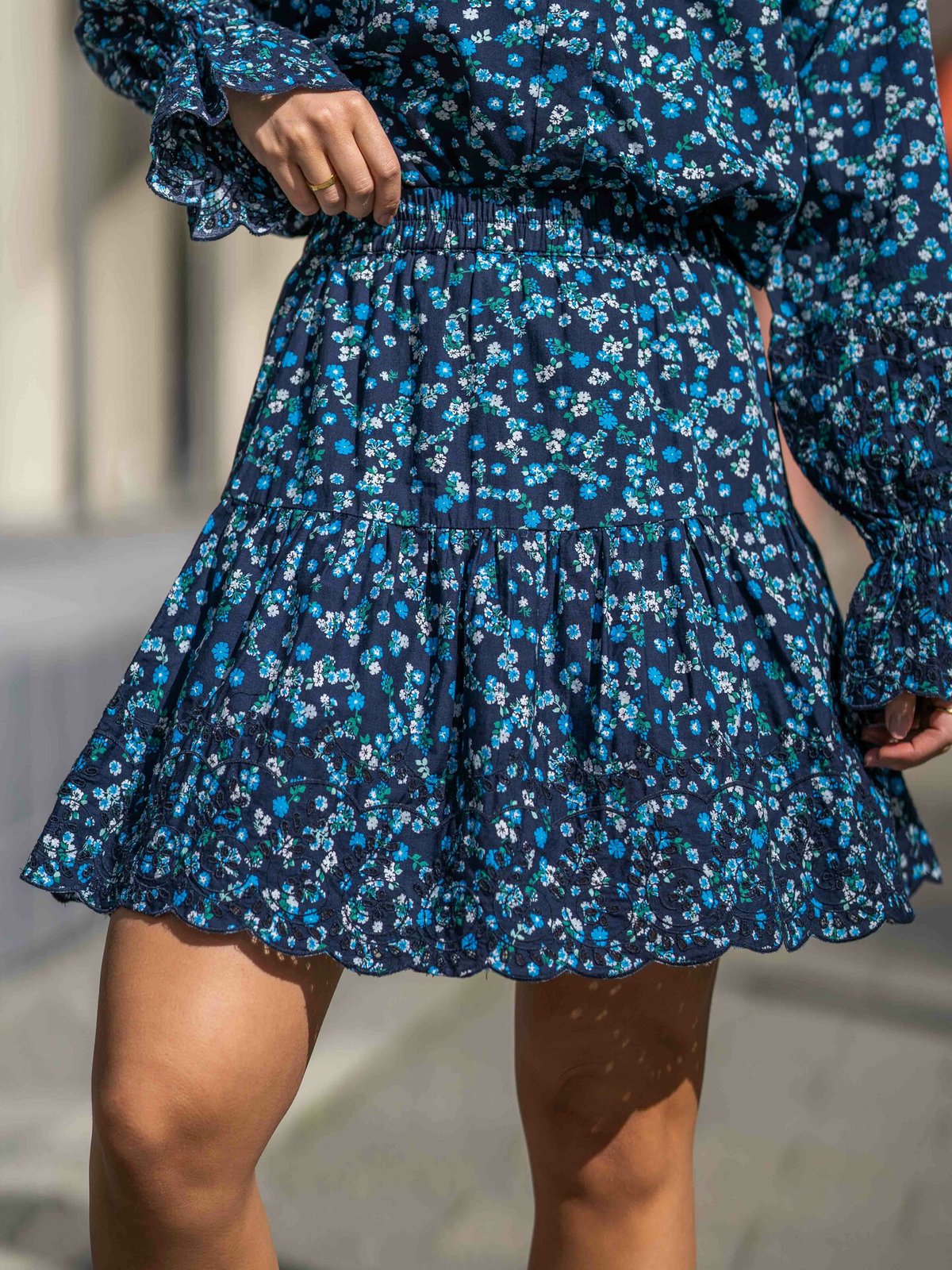 Y.A.S Ziggy High Waist Skirt Navy blue