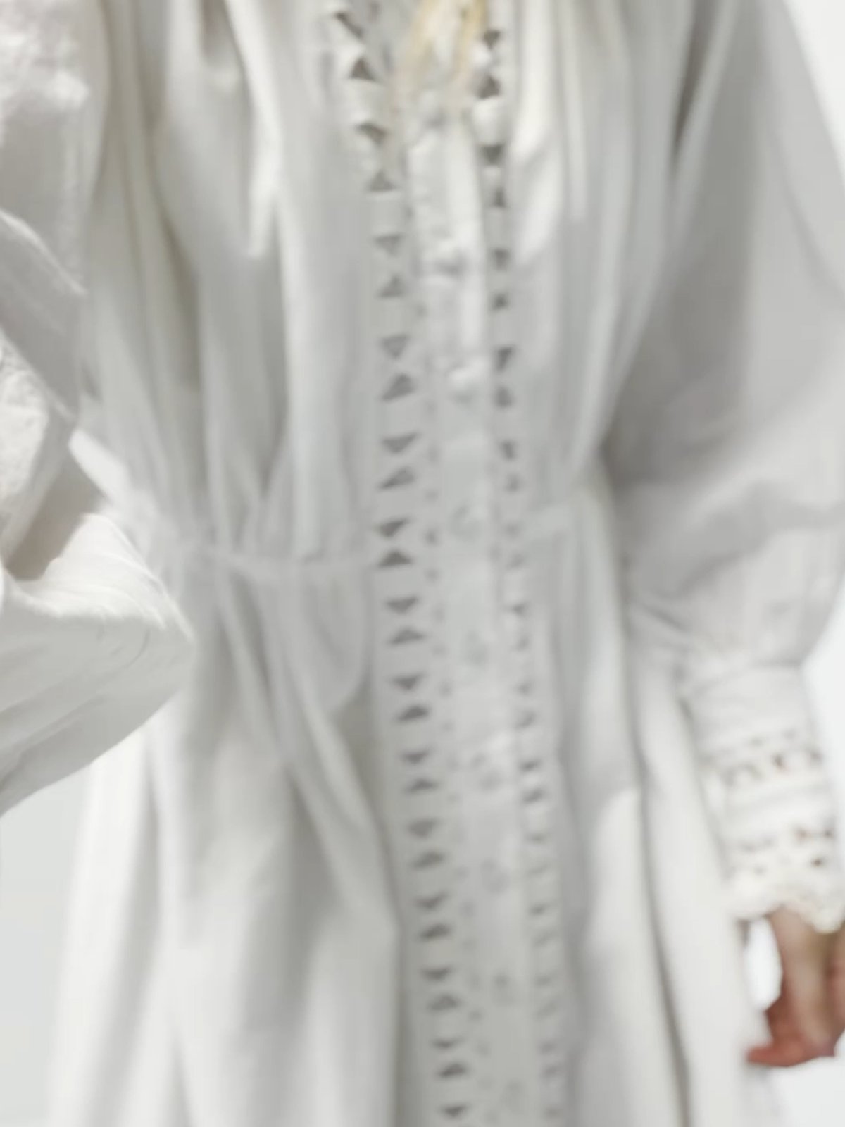 Y.A.S Trima Long Sleeve Long Shirt Dress Star White