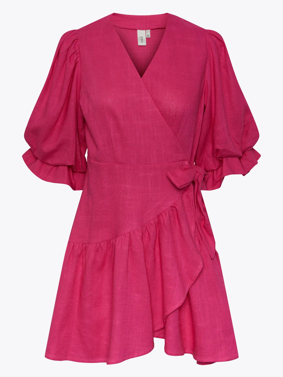 Y.A.S Prima 2/4 Wrap Dress Fuchsia Purple