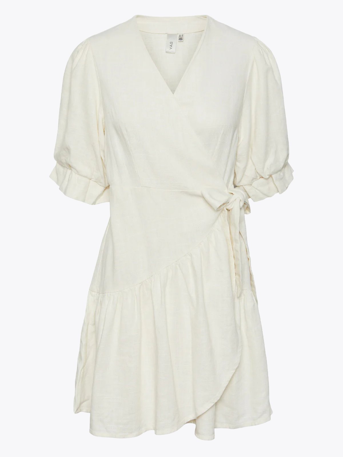 Y.A.S Prima 2/4 Wrap Dress Star White