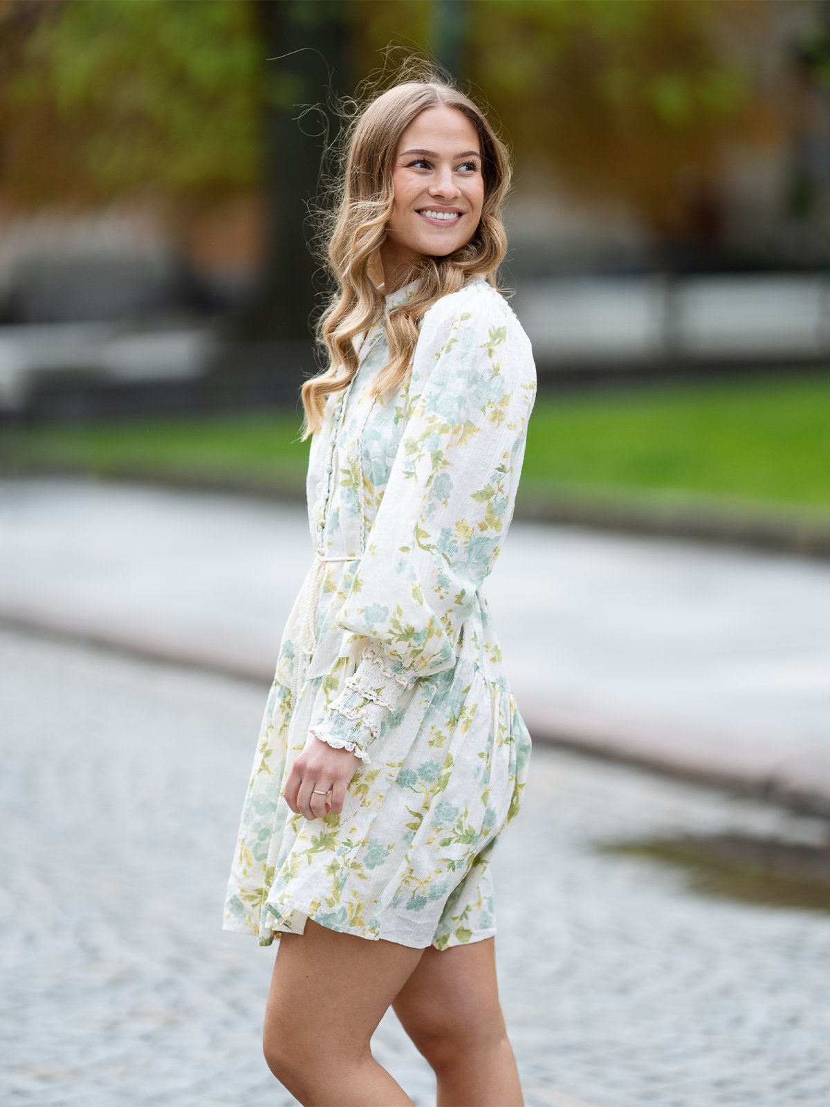 Y.A.S Somellie Long Sleeve Shirt Dress Hvit
