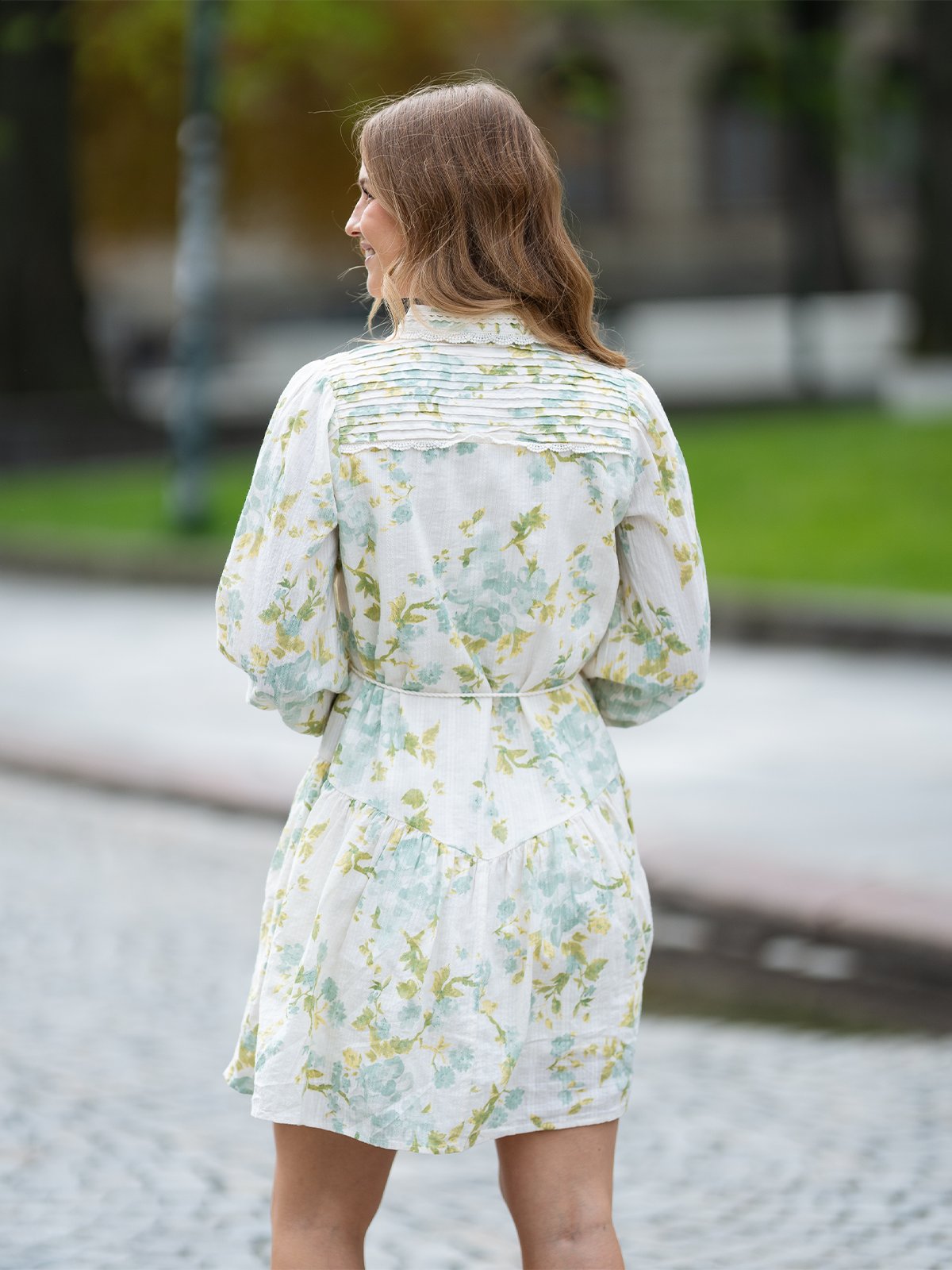 Y.A.S Somellie Long Sleeve Shirt Dress Hvit