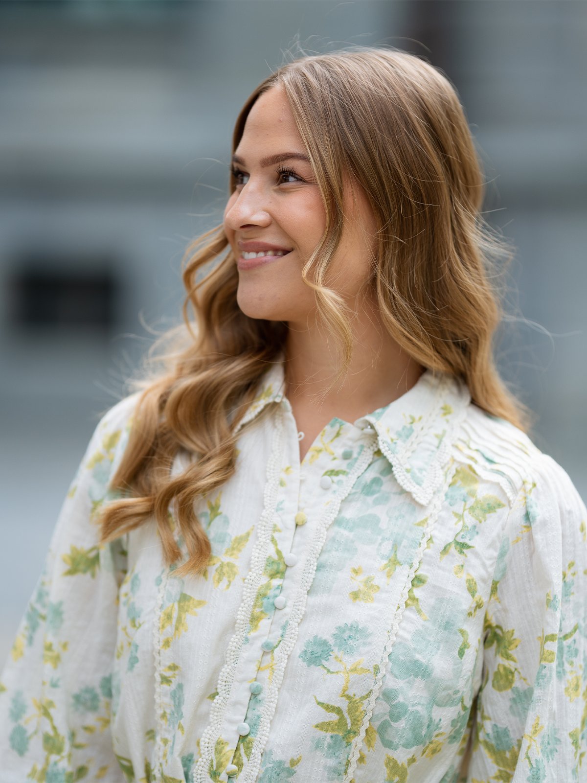 Y.A.S Somellie Long Sleeve Shirt Dress Hvit