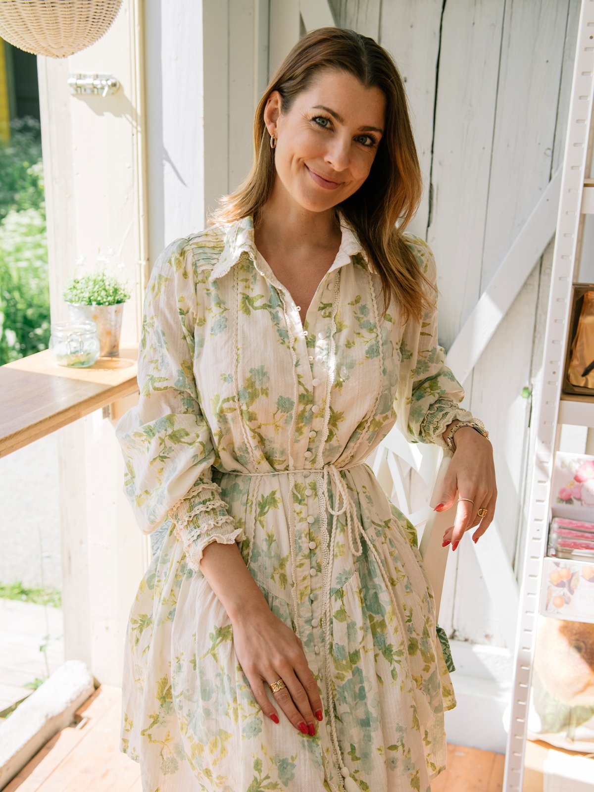 Y.A.S Somellie Long Sleeve Shirt Dress Hvit