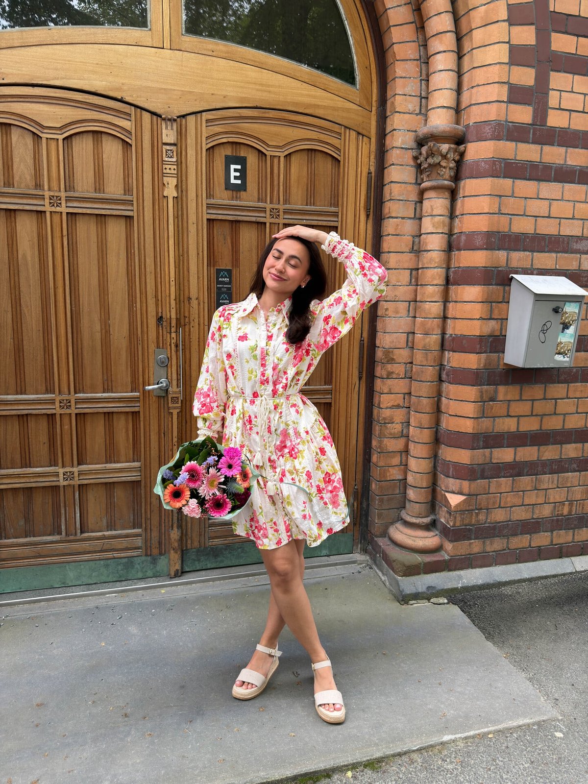 Y.A.S Somellie Long Sleeve Shirt Dress Birch
