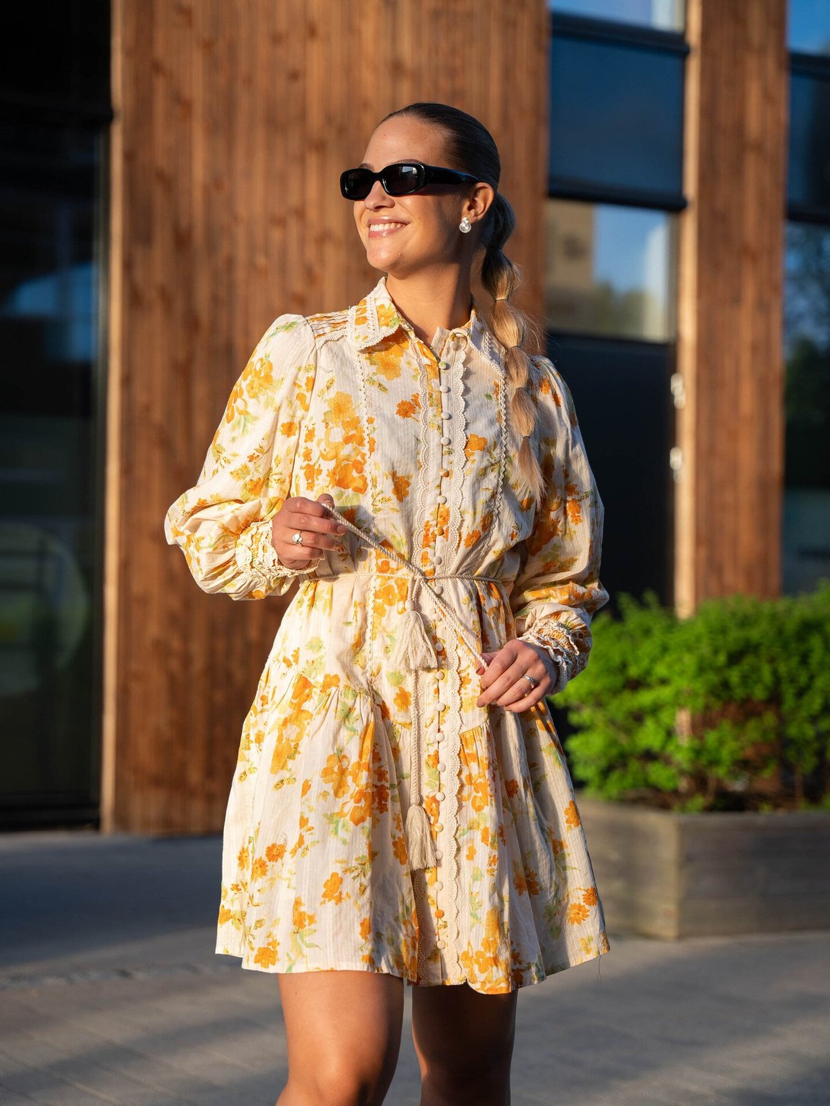 Y.A.S Somellie Long Sleeve Shirt Dress Birch