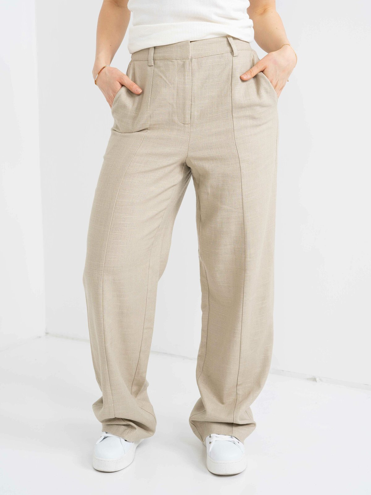 Y.A.S Isma High Waist Pants Plaza Taupe