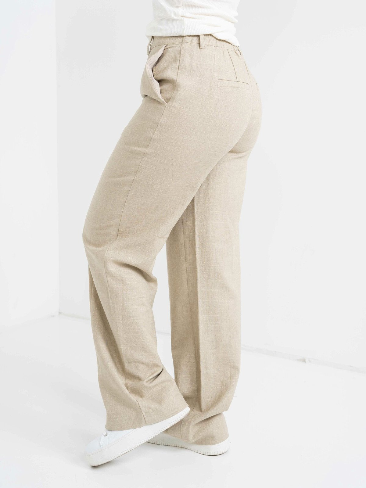 Y.A.S Isma High Waist Pants Plaza Taupe