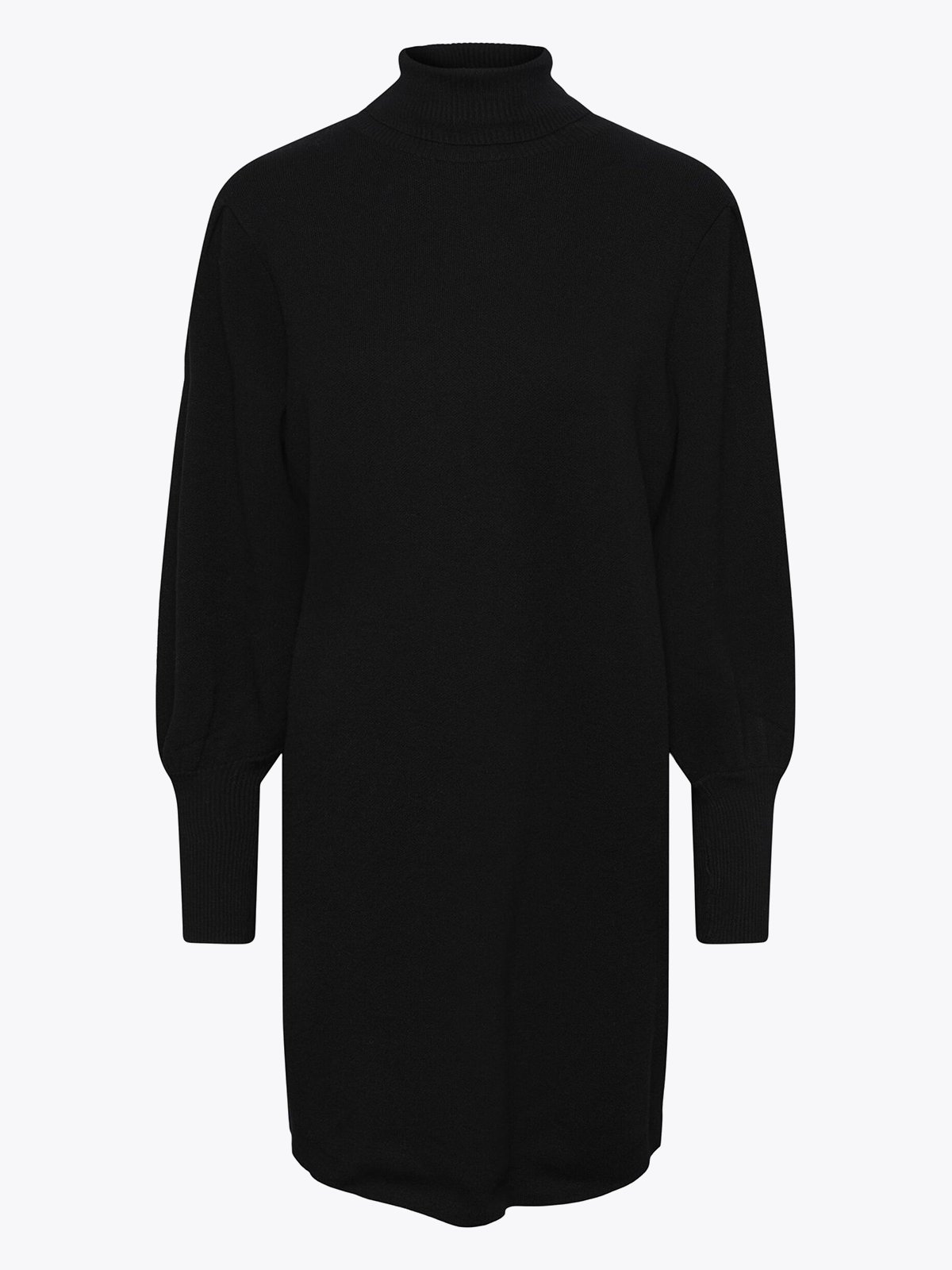 Y.A.S Fonny Long Sleeve Roll Neck Knit Dress Black