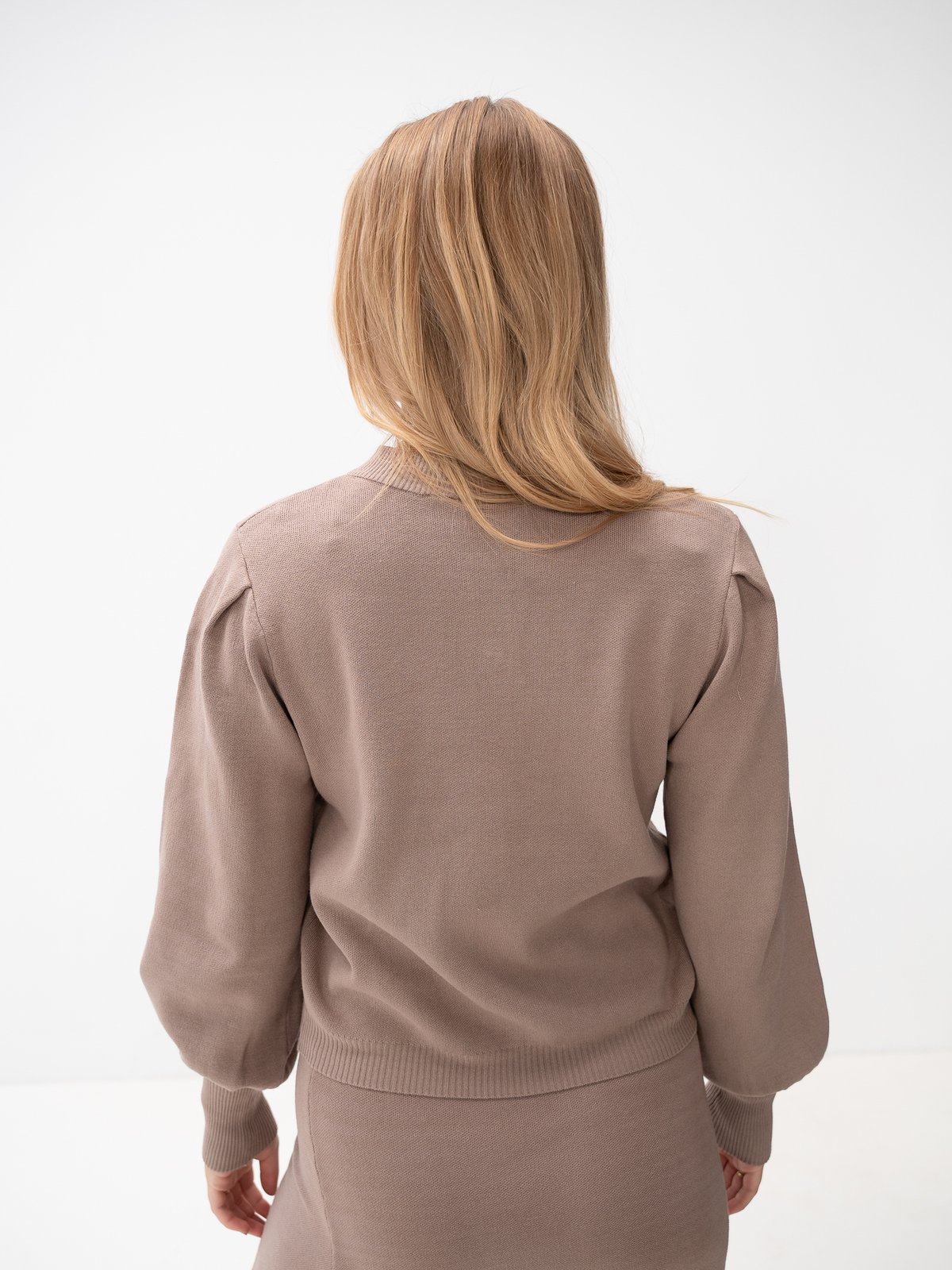 Y.A.S Fonny Long Sleeve Knit Cardigan Fungi