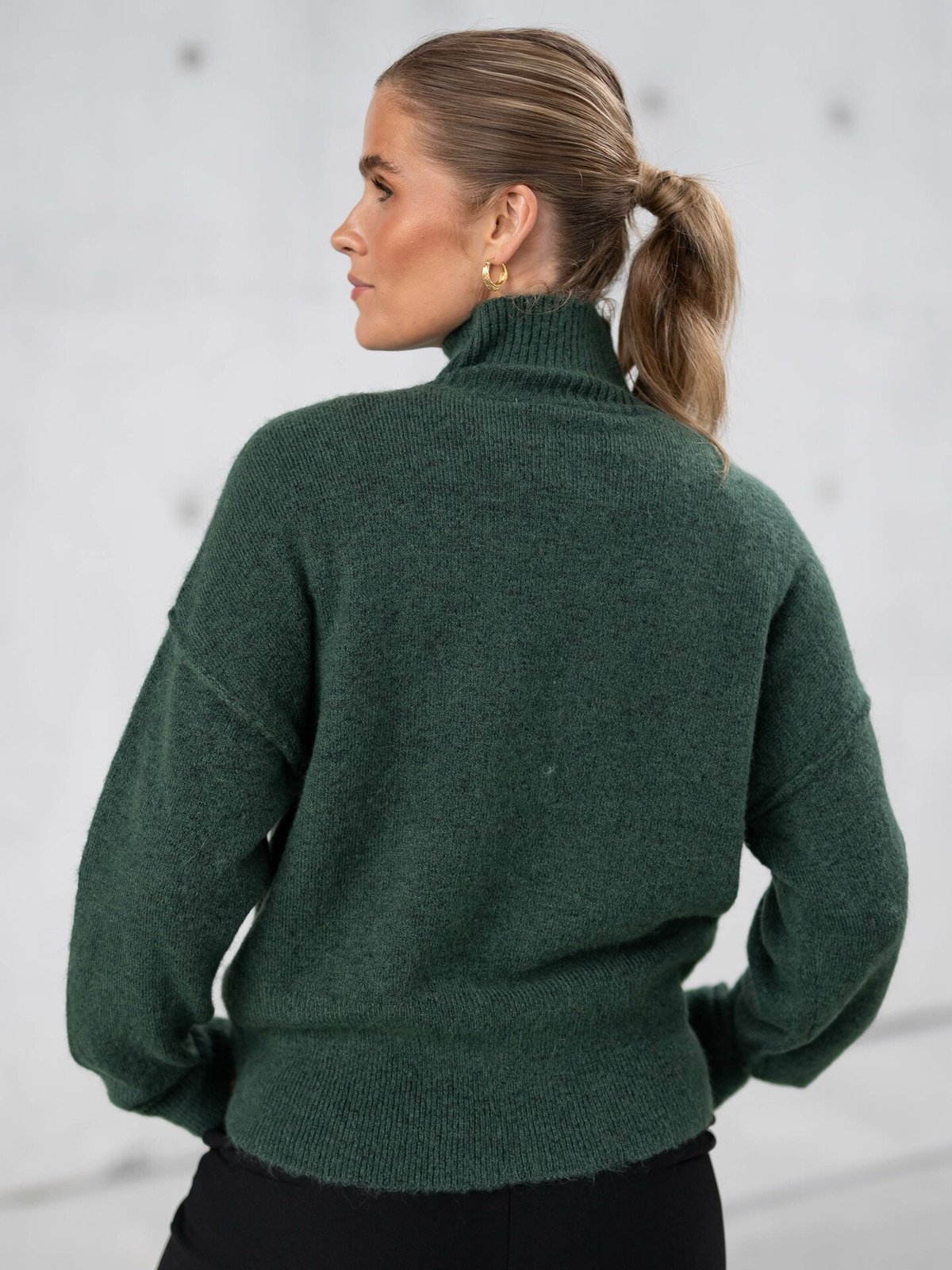 Y.A.S Balis Long Sleeve High Neck Knit Garden Topiary