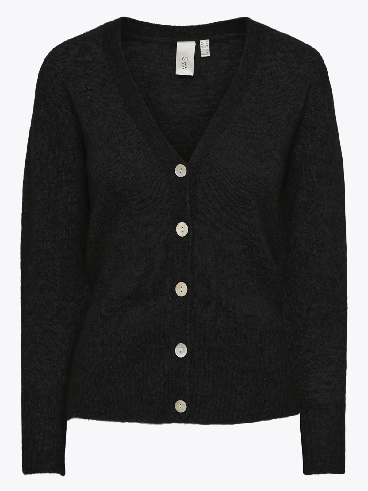 Y.A.S Nello Long Sleeve Knit Cardigan Black