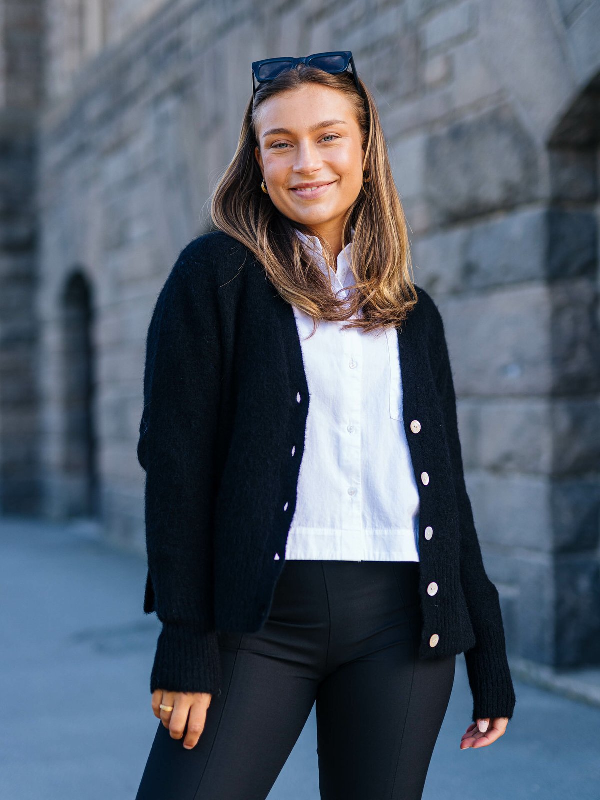 Y.A.S Nello Long Sleeve Knit Cardigan Black