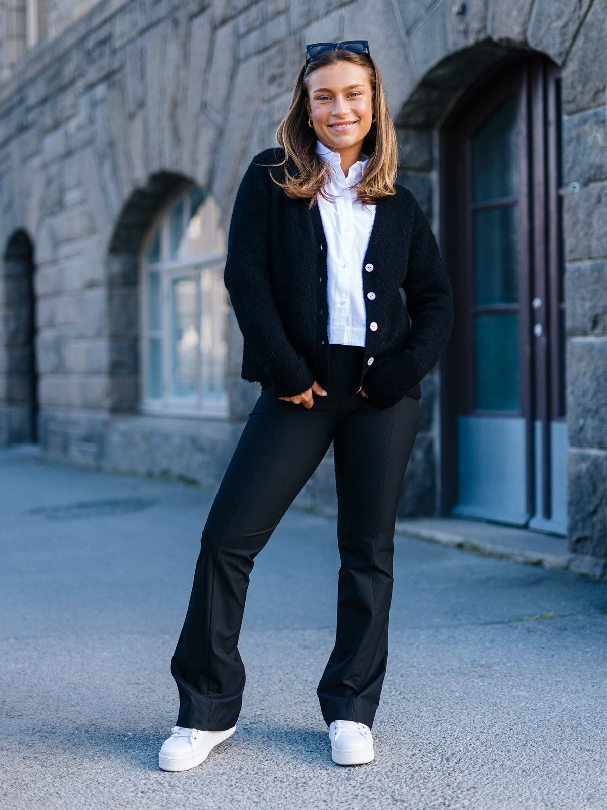 Y.A.S Nello Long Sleeve Knit Cardigan Black