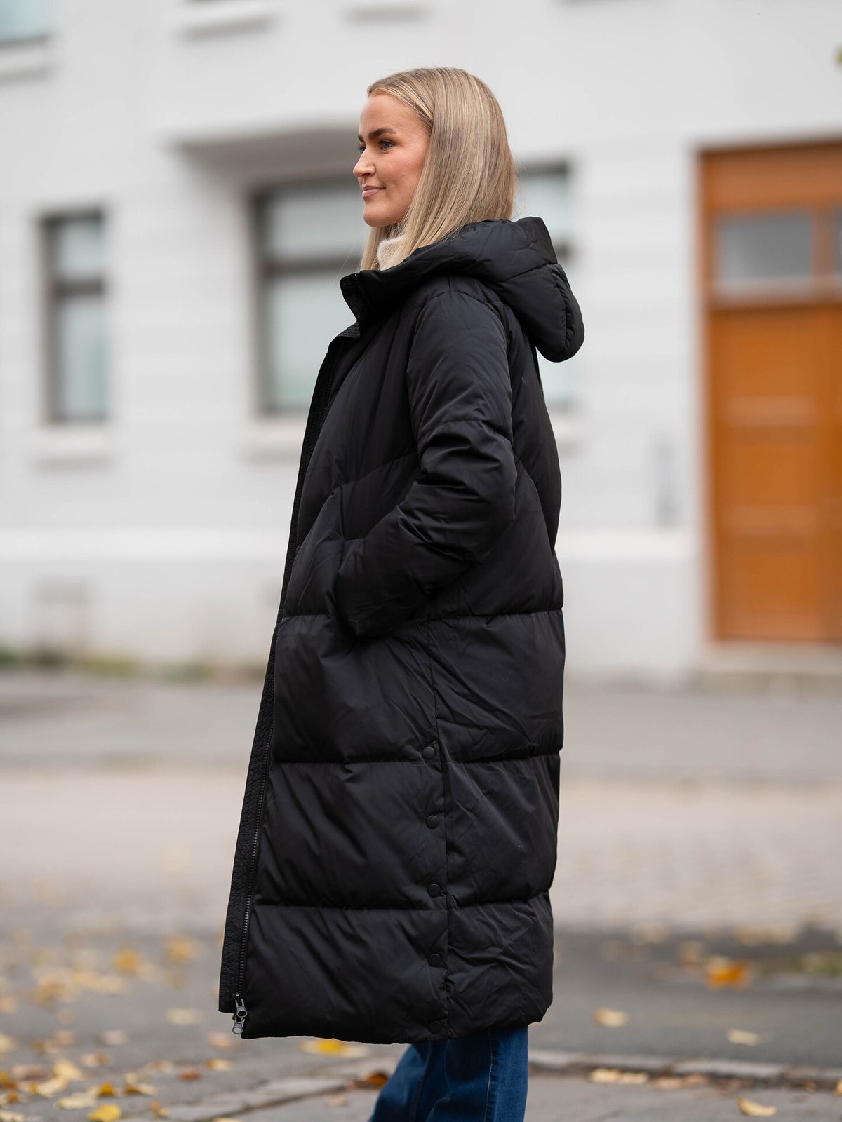 Y.A.S Irima Long Down Coat Black
