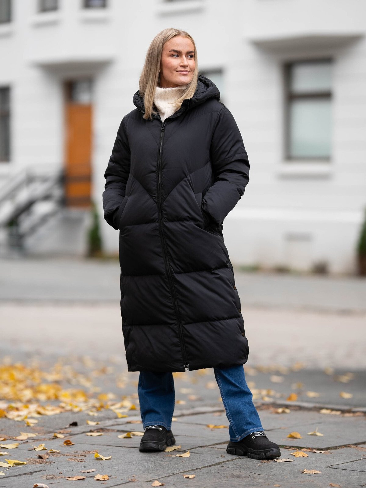 Y.A.S Irima Long Down Coat Black