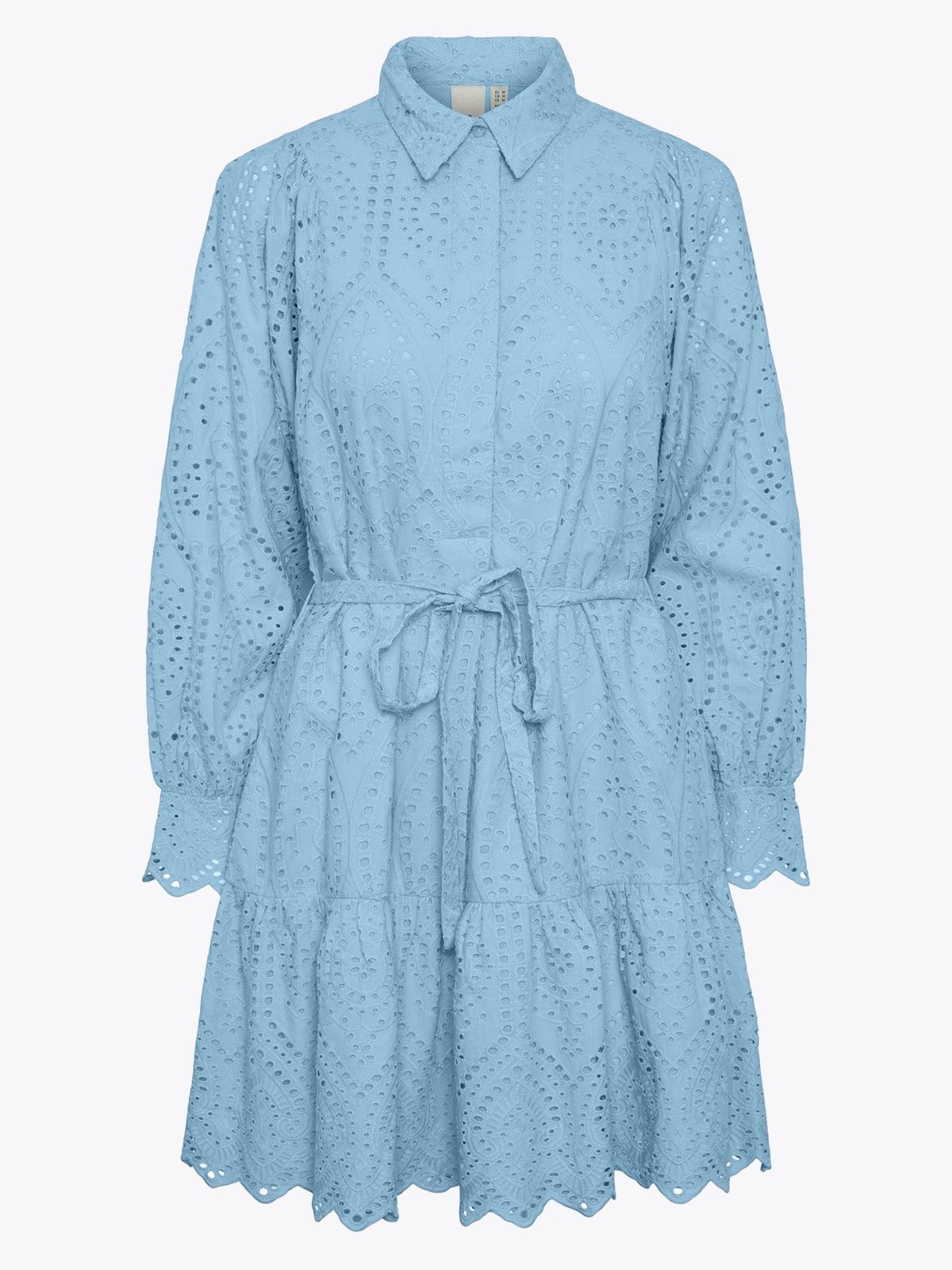 Y.A.S Holi Long Sleeve Belt Dress Clear Sky