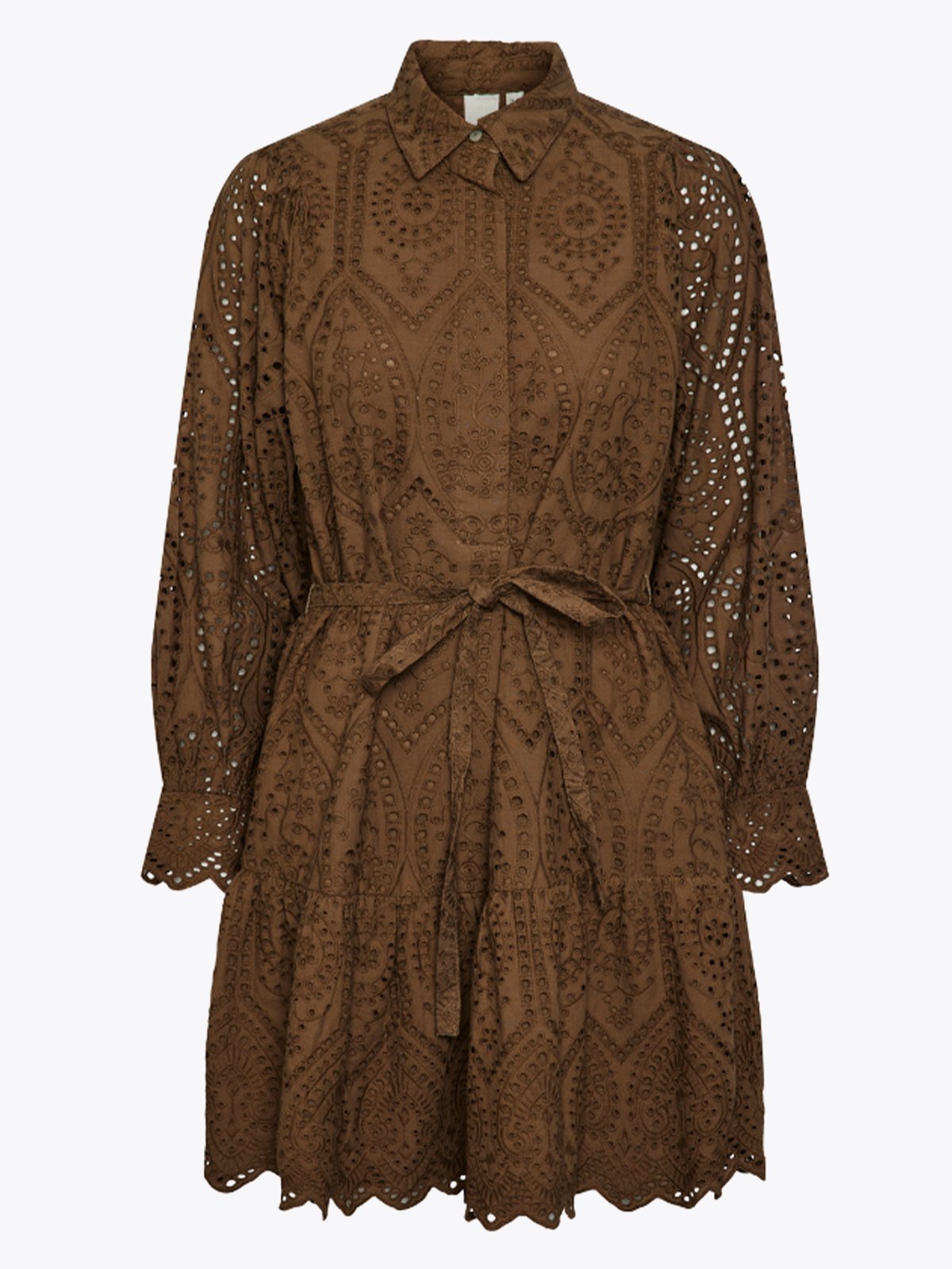 Y.A.S Holi Long Sleeve Belt Dress Brun