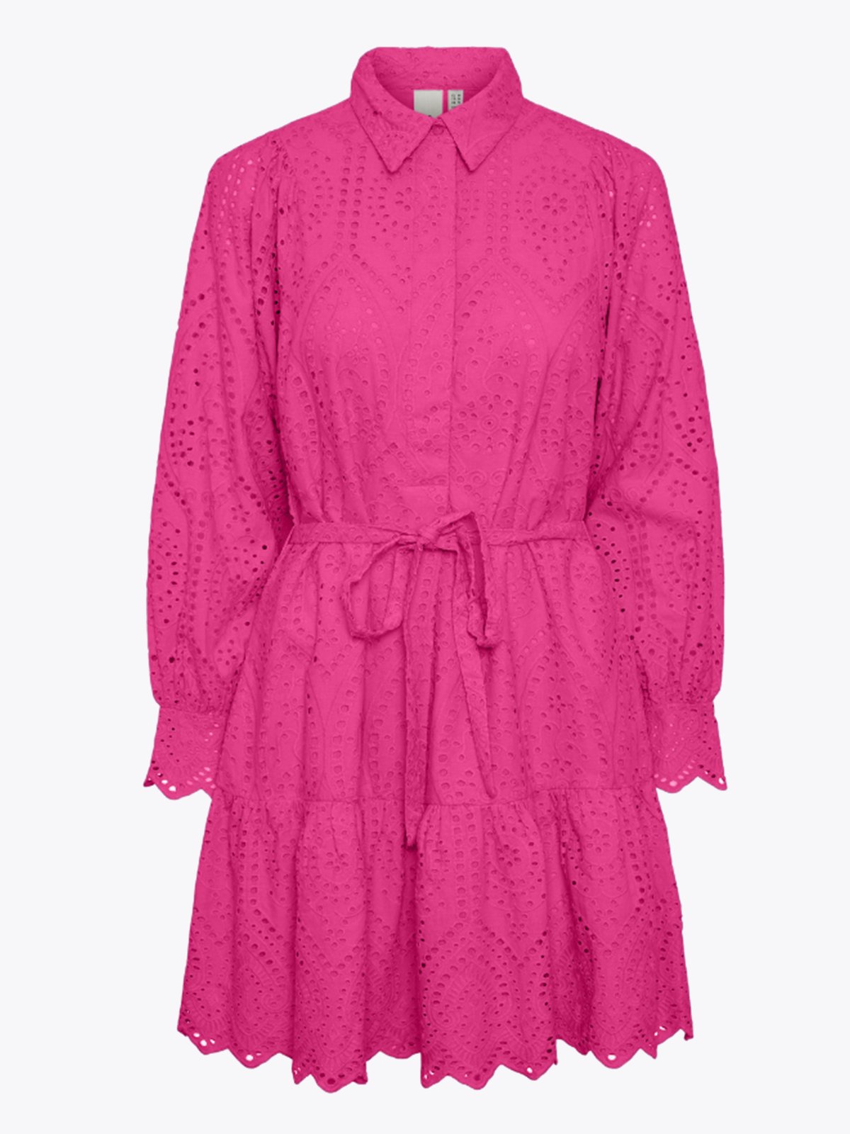 Y.A.S Holi Long Sleeve Belt Dress Fuchsia