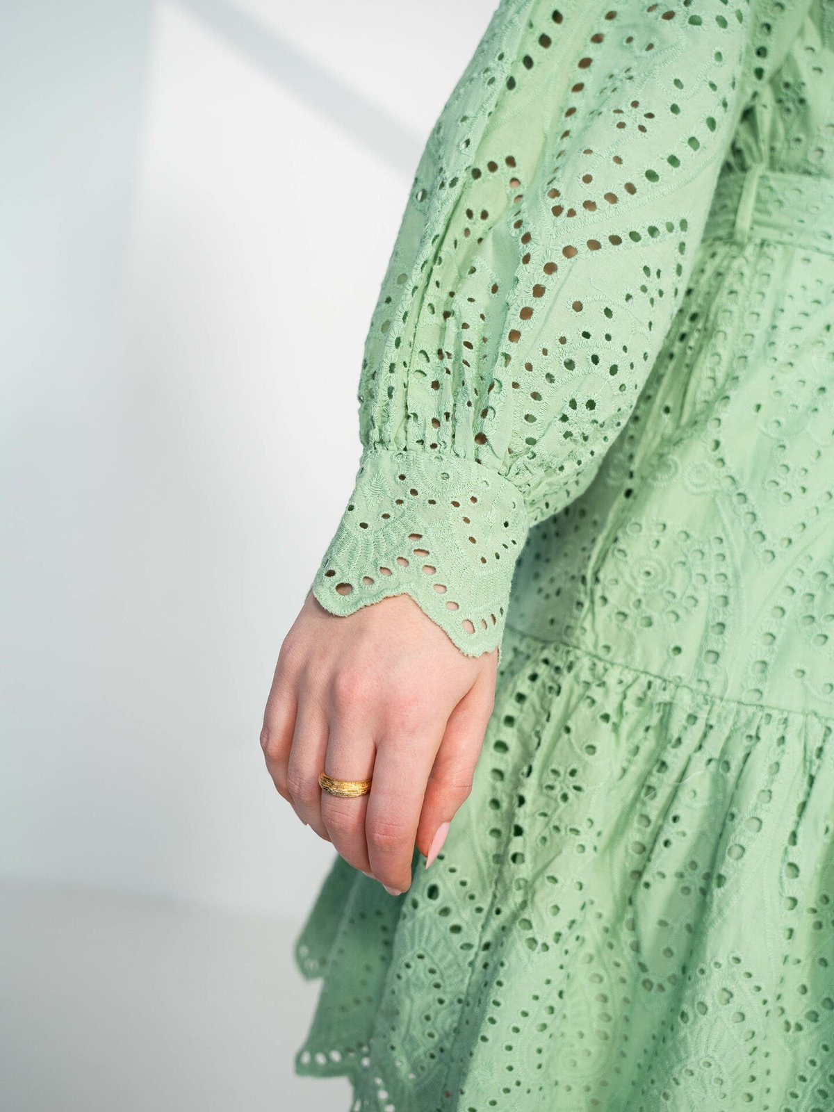 Y.A.S Holi Long Sleeve Belt Dress Quiet Green