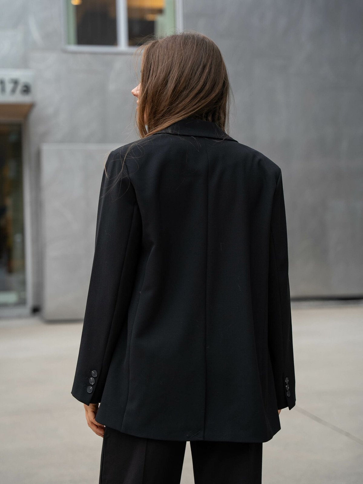 Y.A.S Likka Long Sleeve Oversized Blazer Black