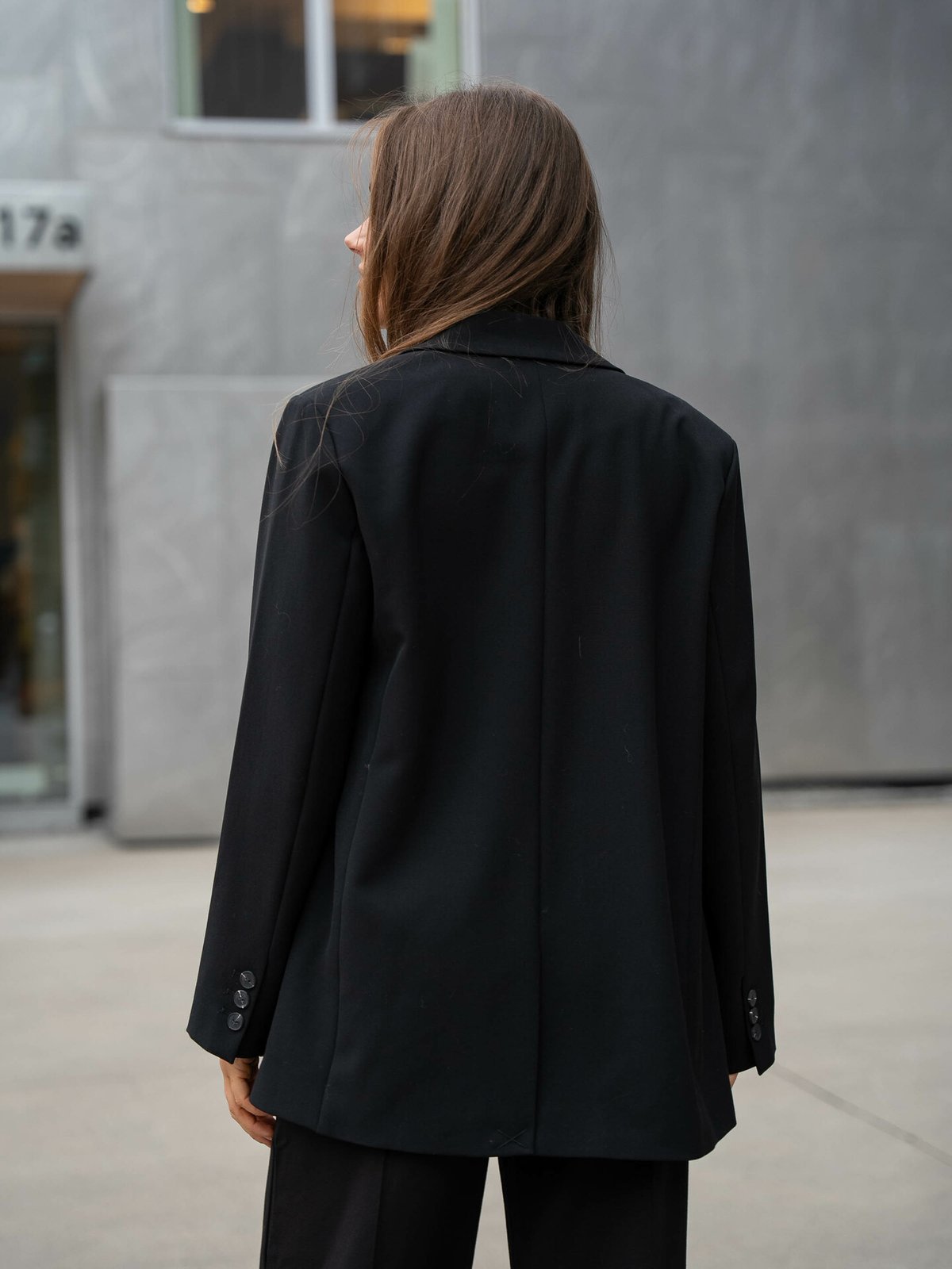 Y.A.S Likka Long Sleeve Oversized Blazer Black