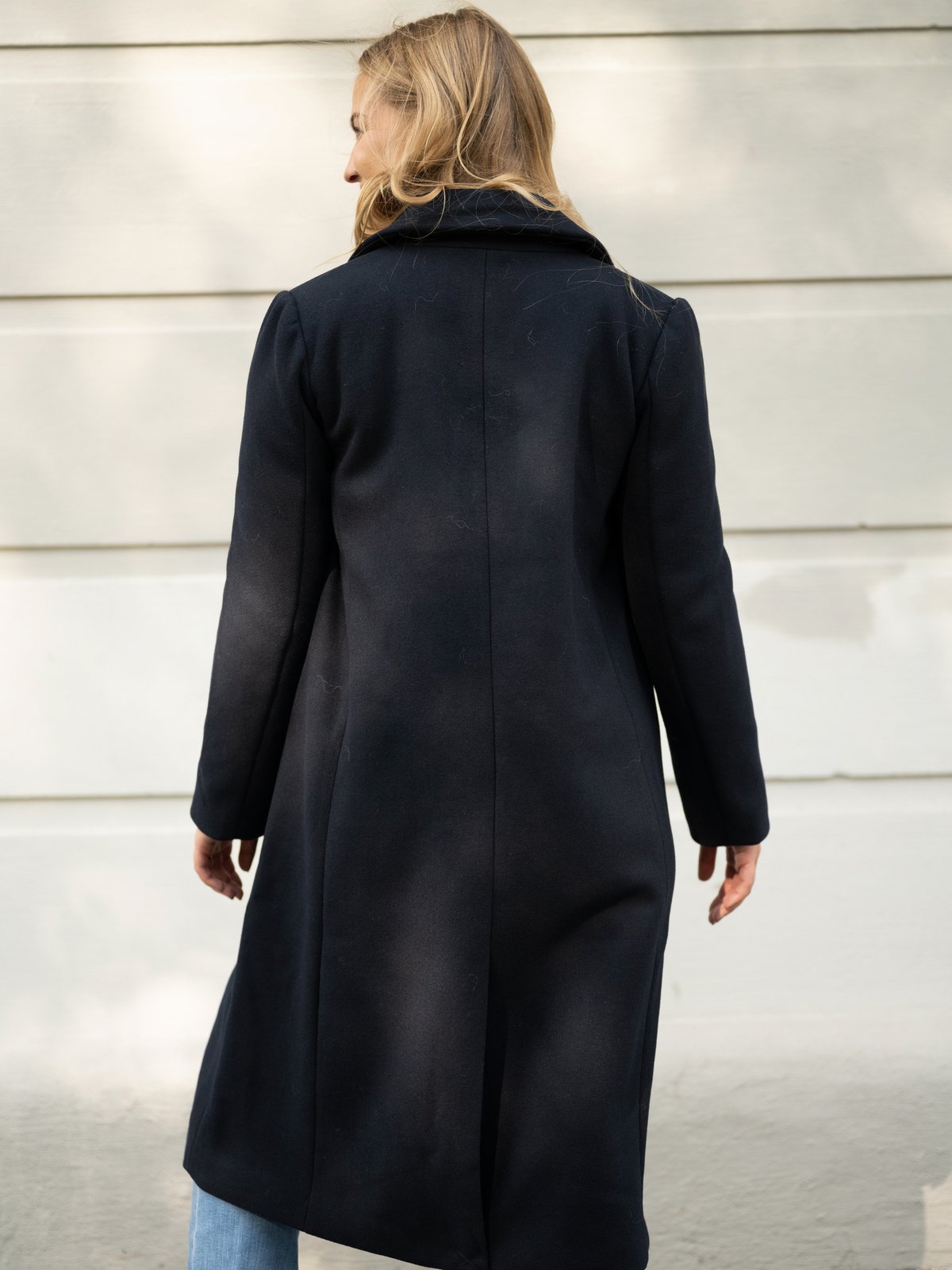 Y.A.S Lima Long Sleeve Coat Navy