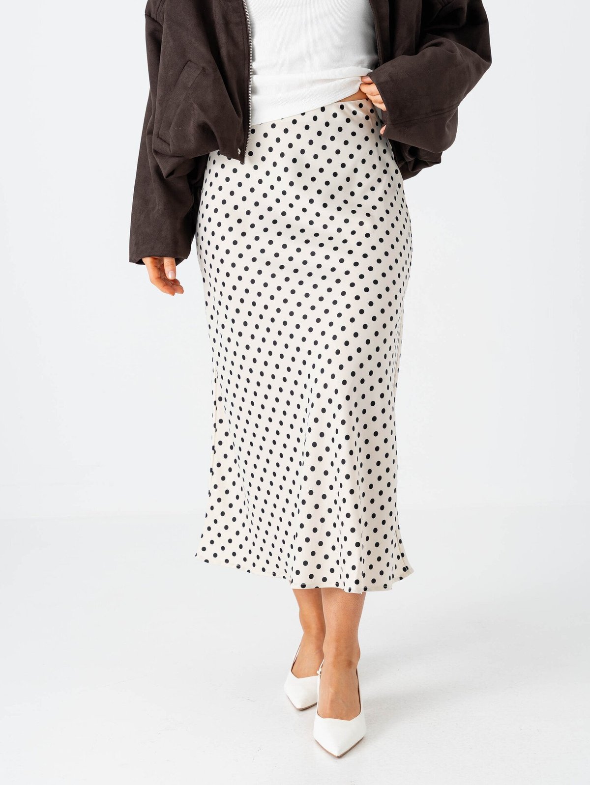 Y.A.S Pella High Waist Midi Skirt Hvit