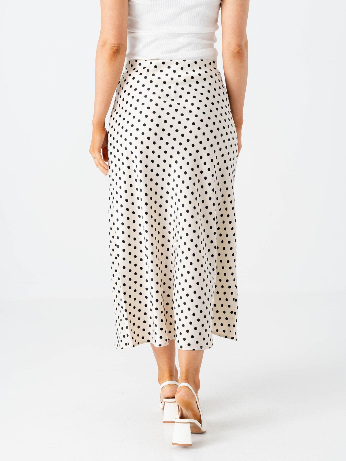 Y.A.S Pella High Waist Midi Skirt Hvit