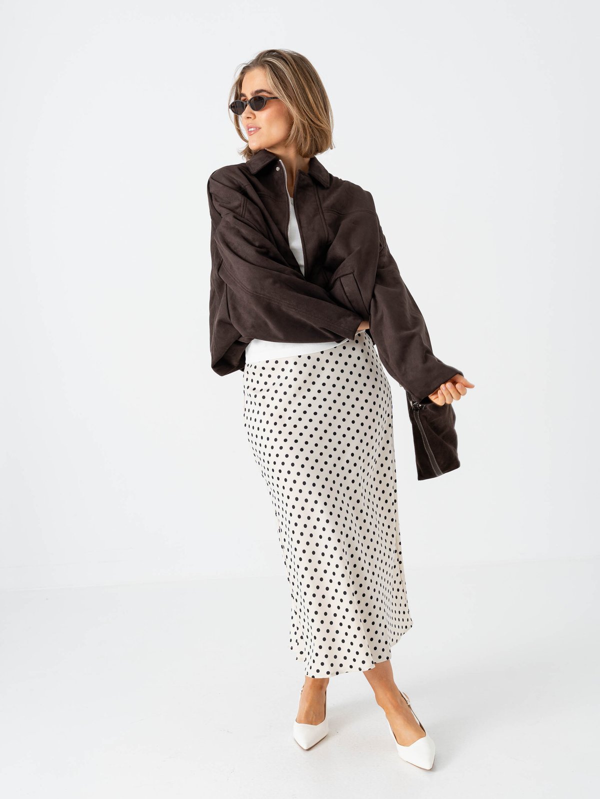 Y.A.S Pella High Waist Midi Skirt Hvit